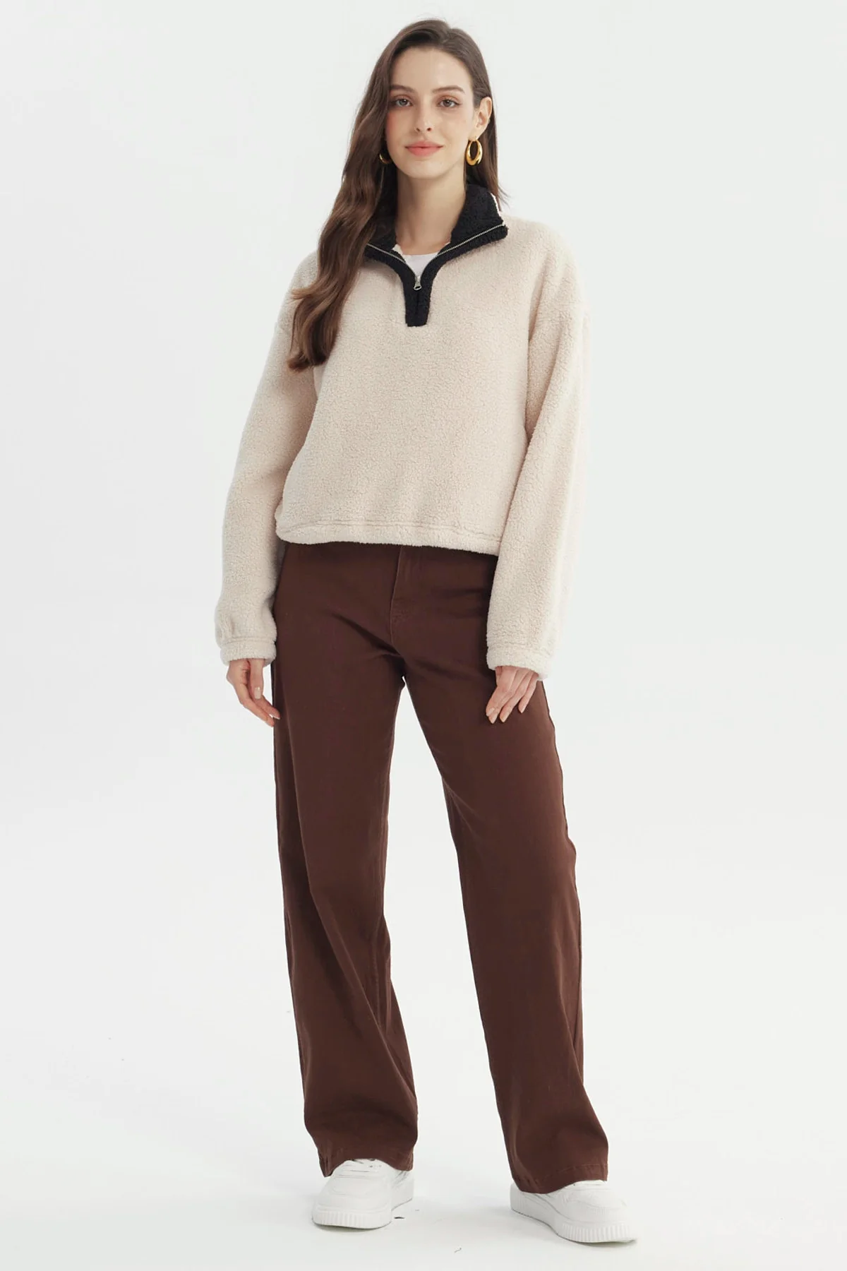 Polar Mujer Hoodie Beige Claro - Image 4