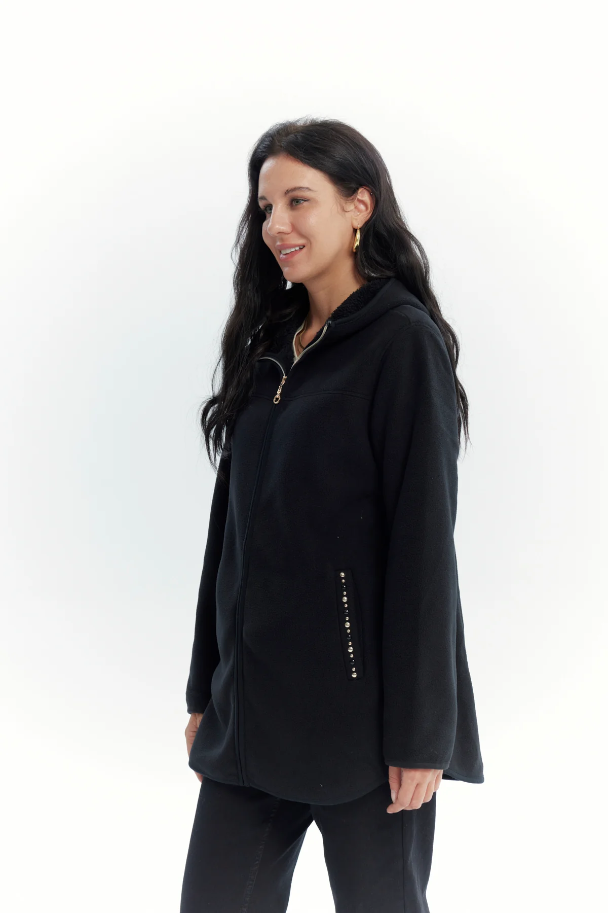 Polar Mujer Largo Detalle Strass Negro - Image 2