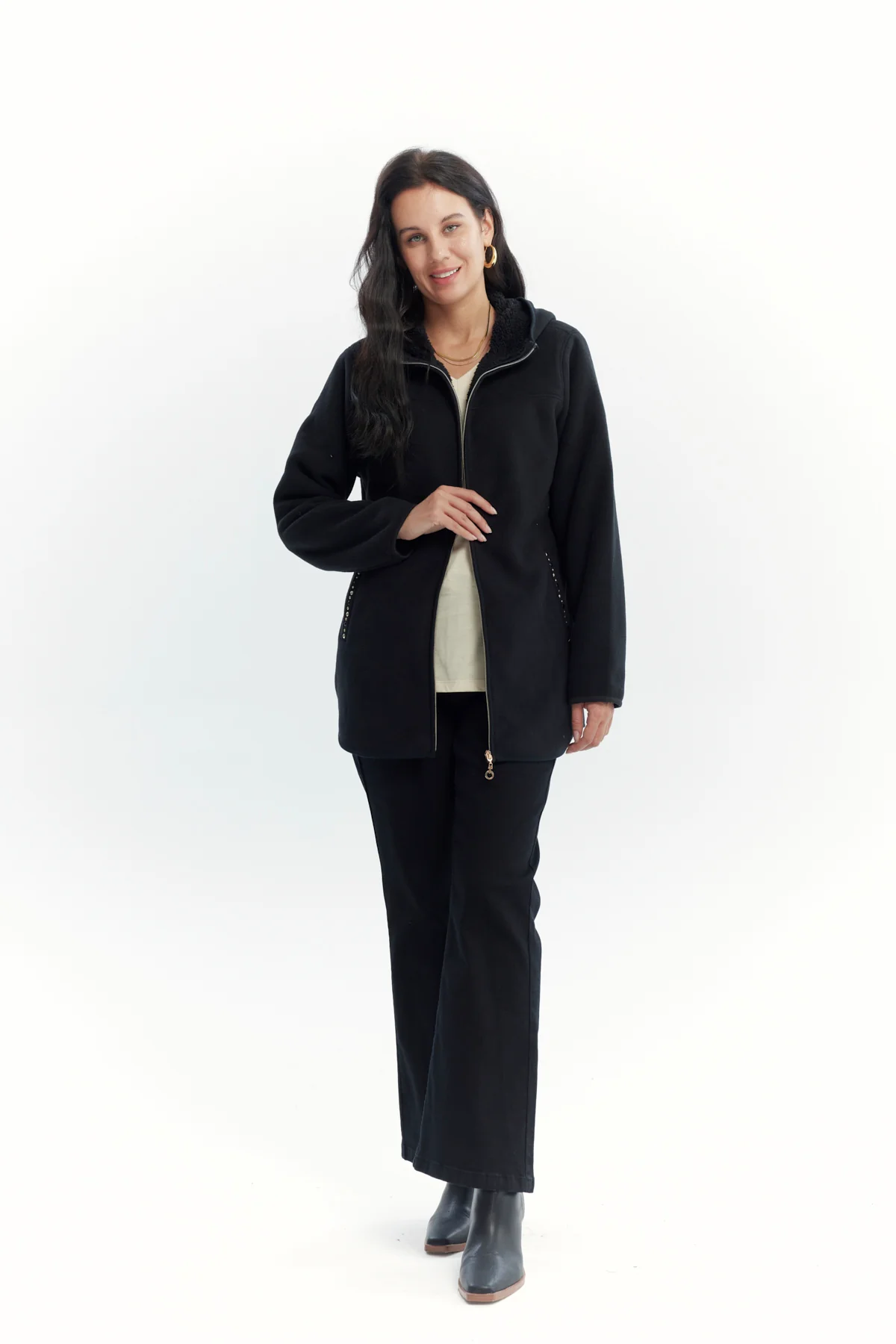 Polar Mujer Largo Detalle Strass Negro - Image 4