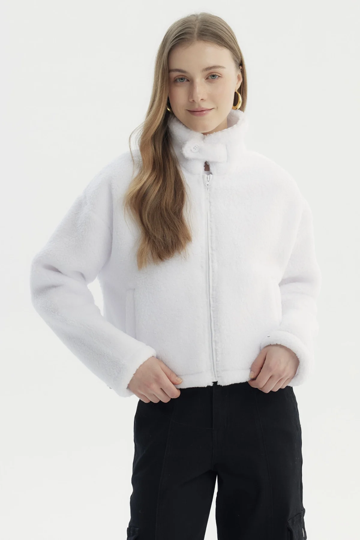 Polar Mujer Peludo Blanco
