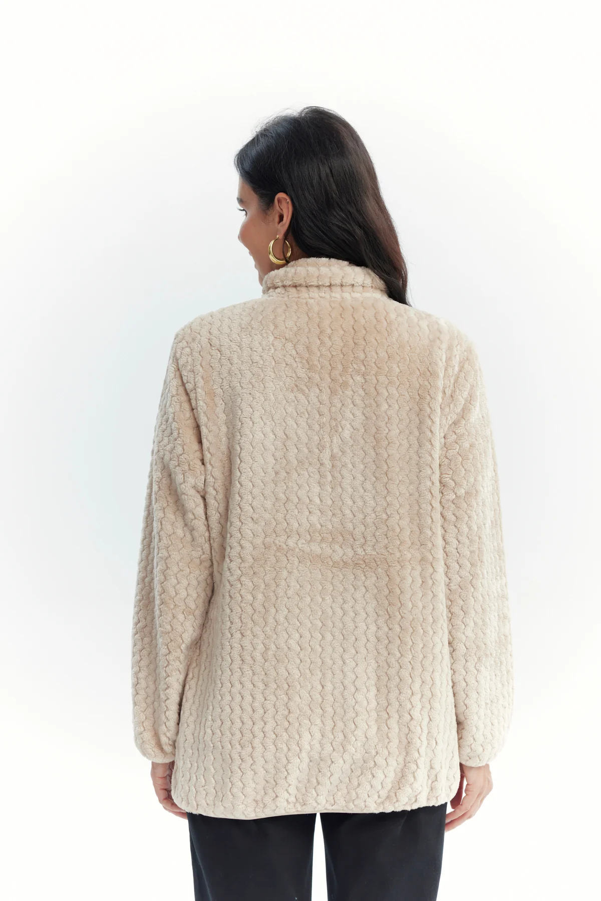 Polar Mujer Textura Beige Oscuro - Image 3