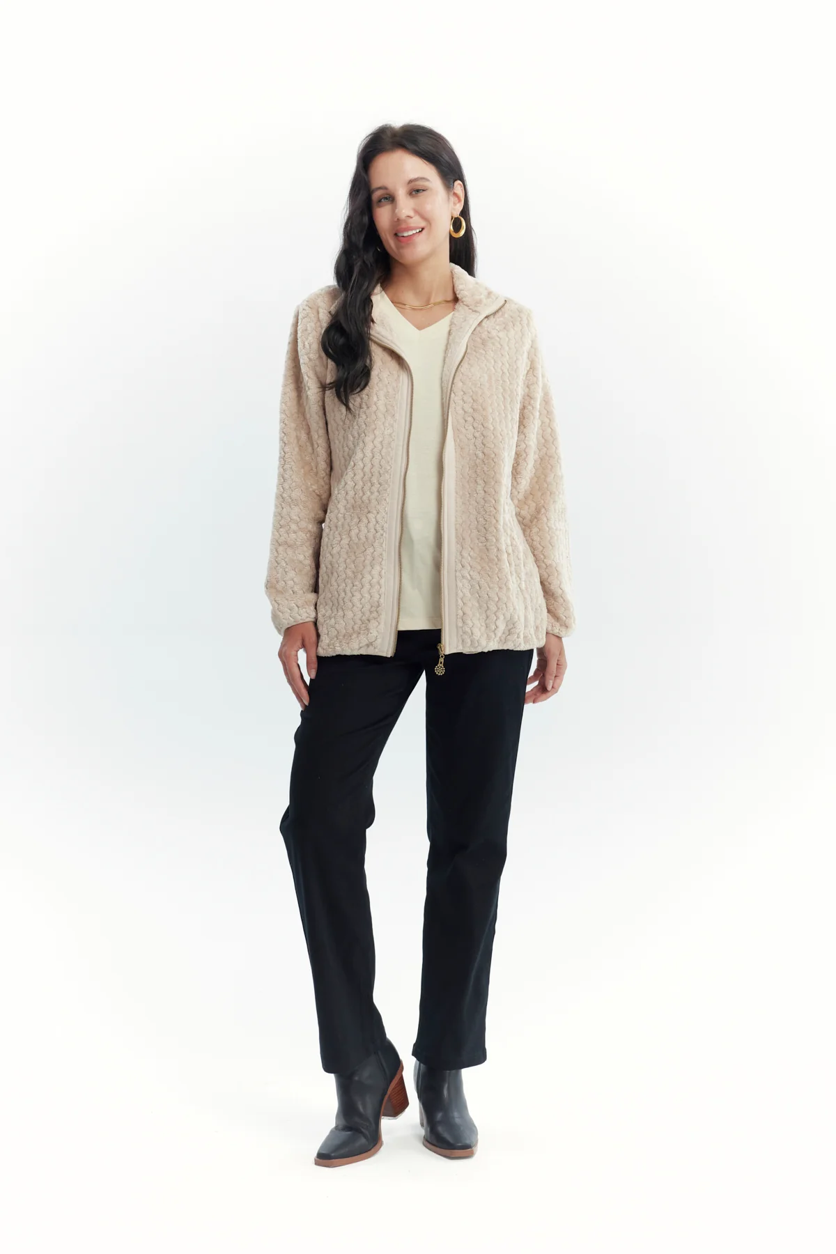 Polar Mujer Textura Beige Oscuro - Image 4