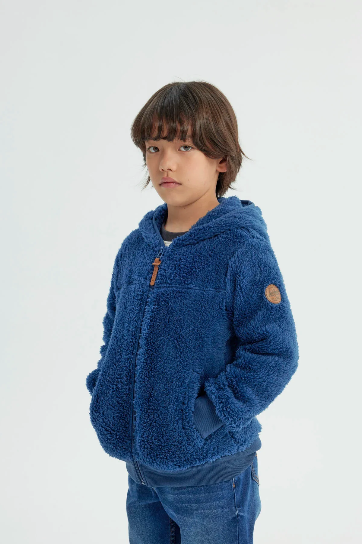 Polar Niño Básico Peludo Azul Petroleo - Image 2