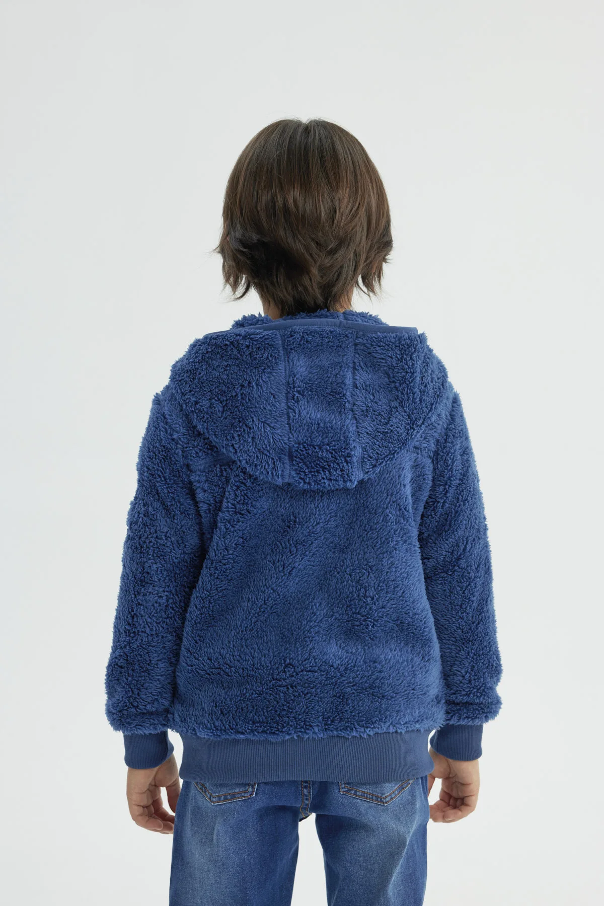 Polar Niño Básico Peludo Azul Petroleo - Image 3