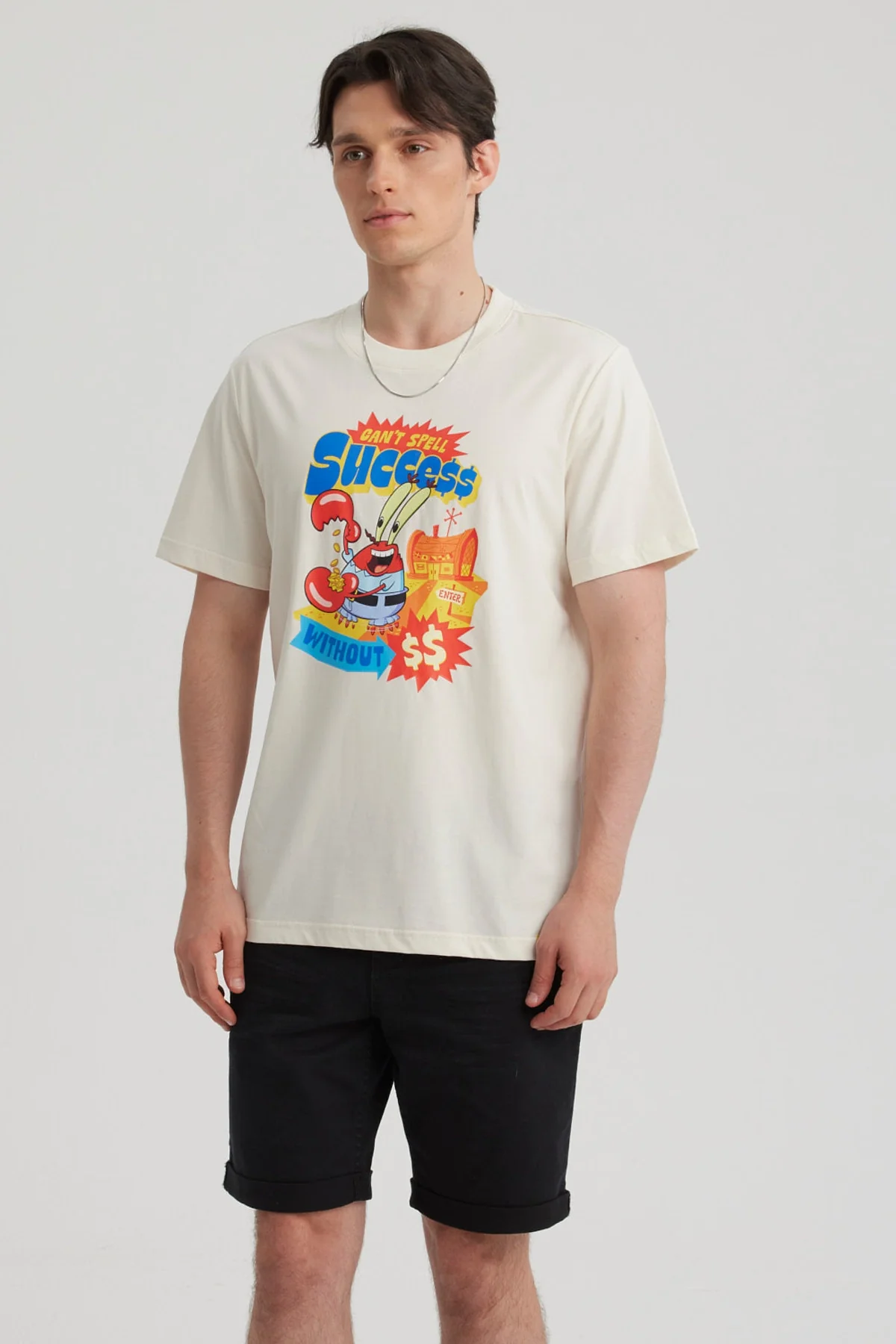 Polera Hombre Bob Esponja Beige