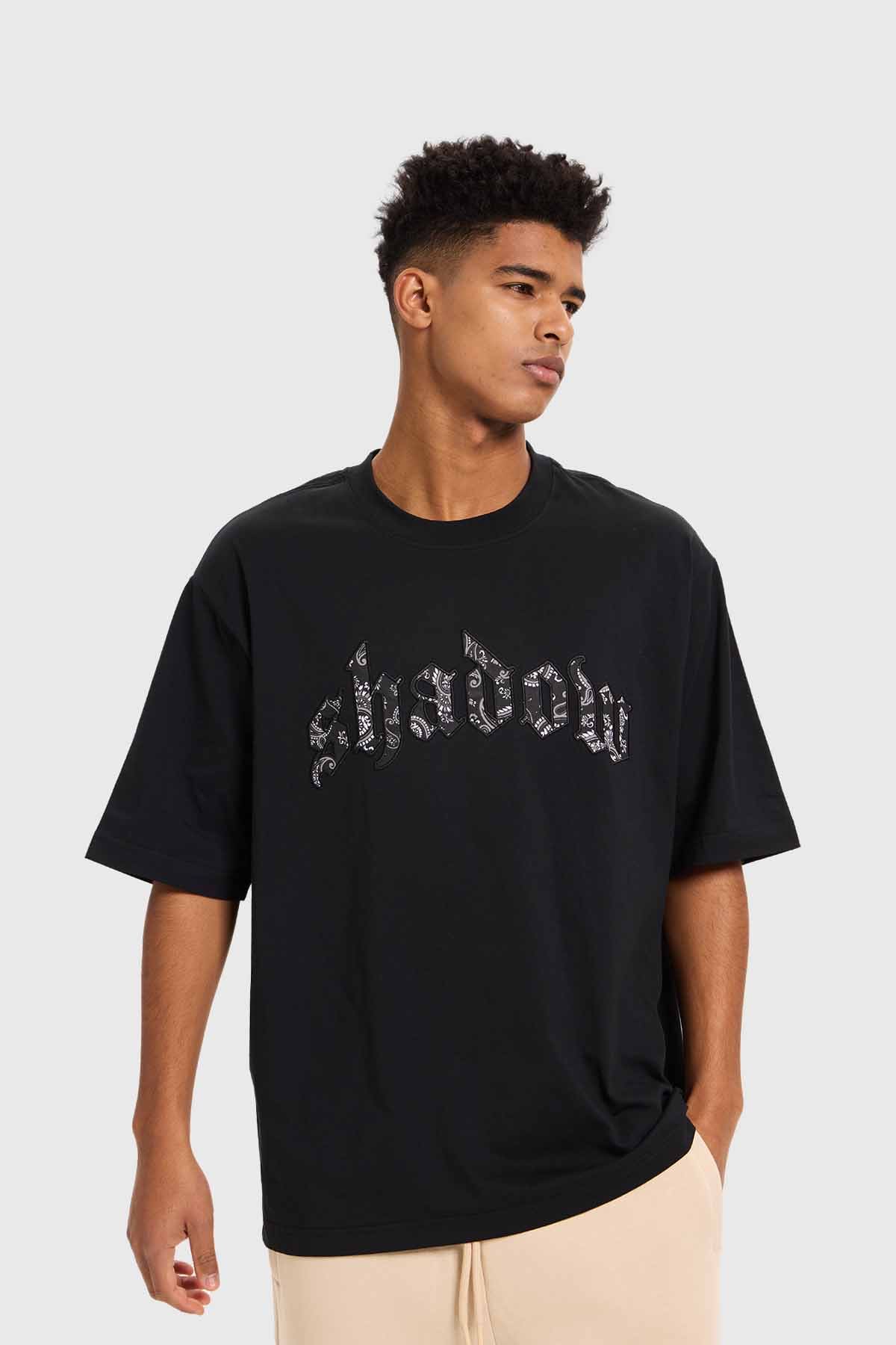Polera Hombre Bordado Negro - Image 2