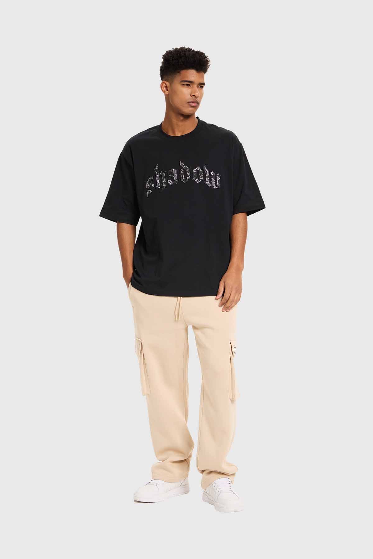 Polera Hombre Bordado Negro - Image 4