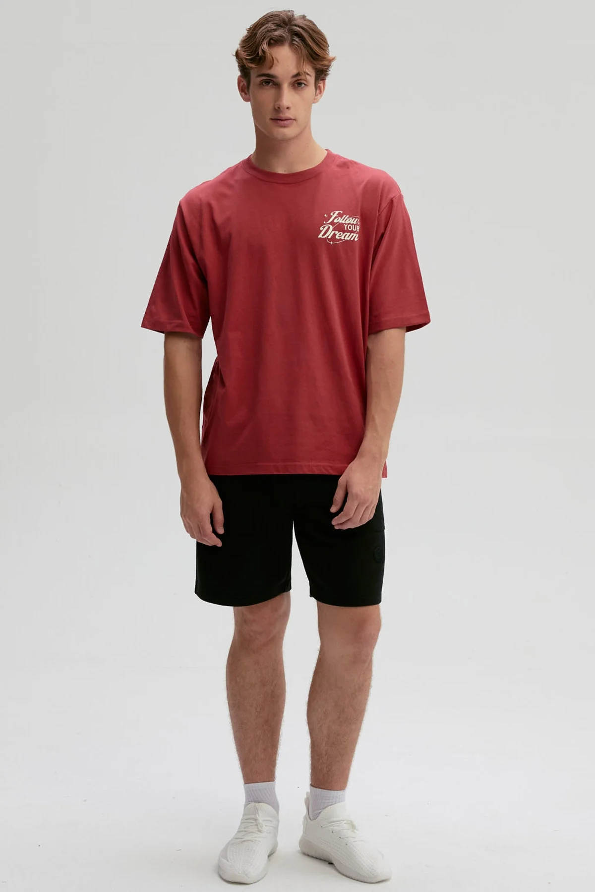 Polera Hombre Doble Print Rojo - Image 4