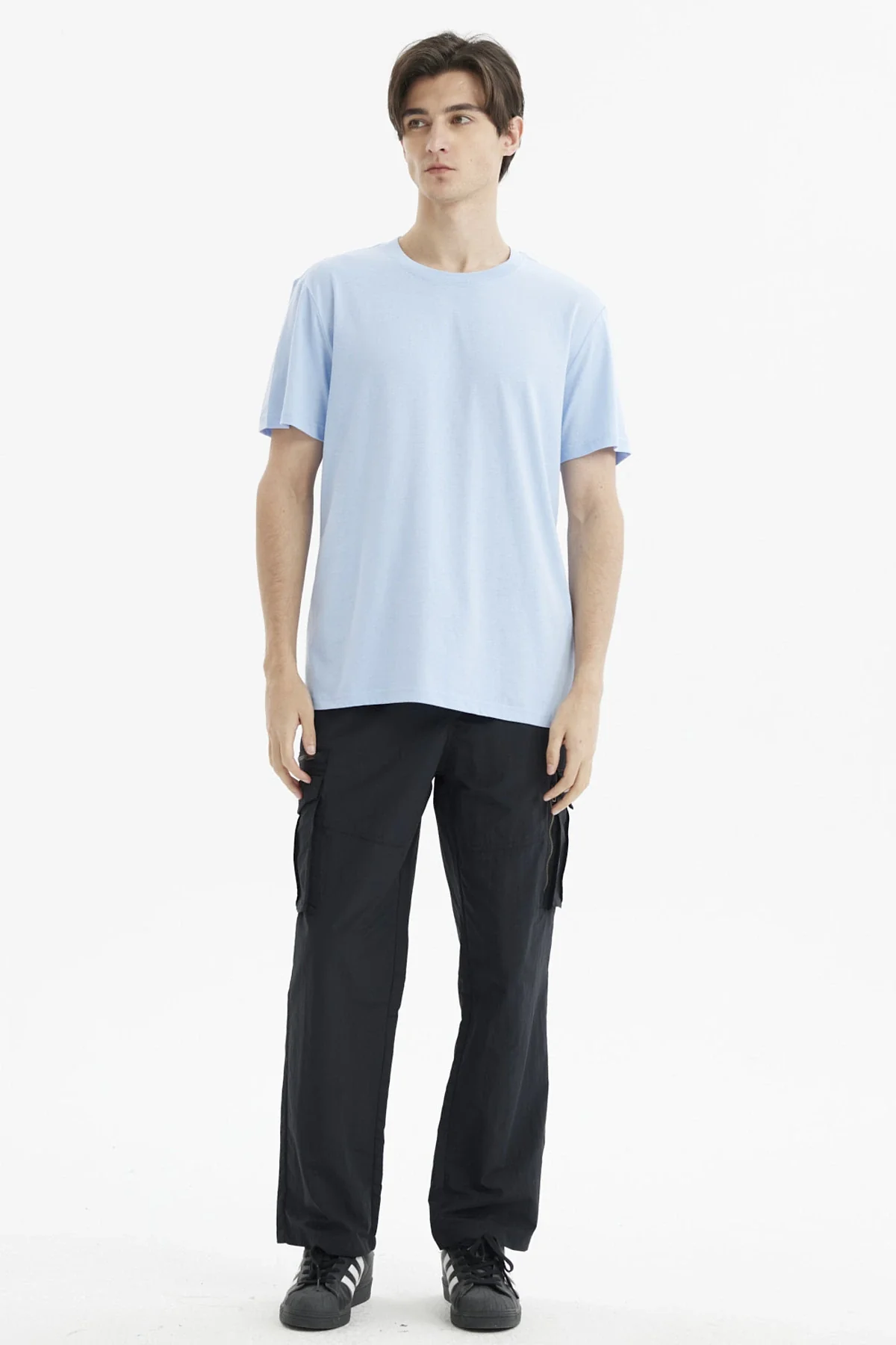 Polera Hombre Regular Fit Básica Celeste - Image 4