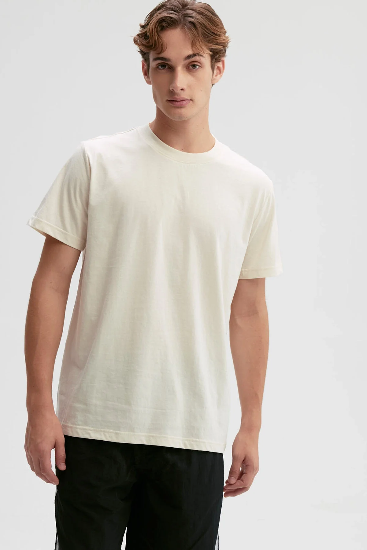 Polera Hombre Regular Fit Básica Crema