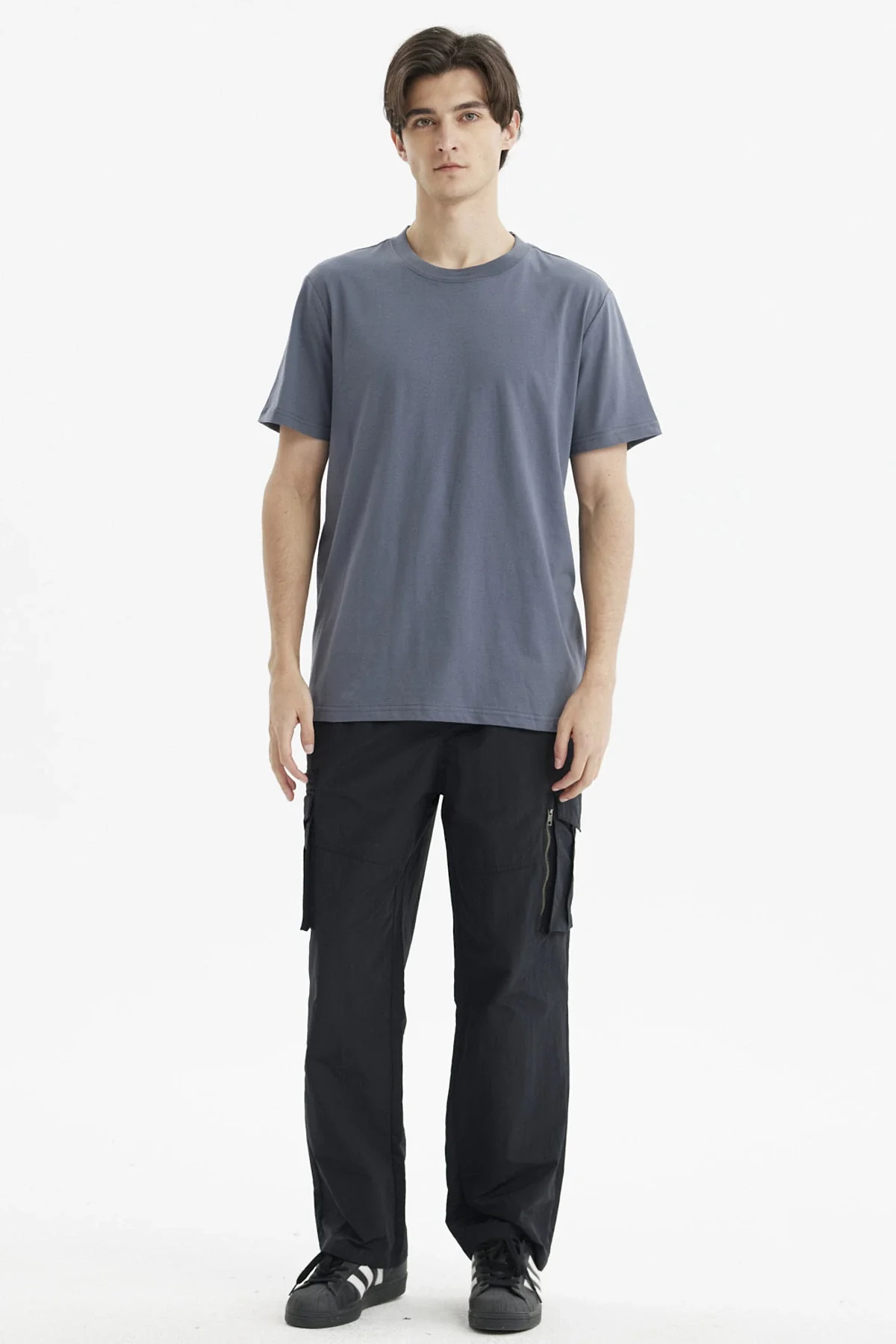 Polera Hombre Regular Fit Básica Gris Oscuro - Image 4