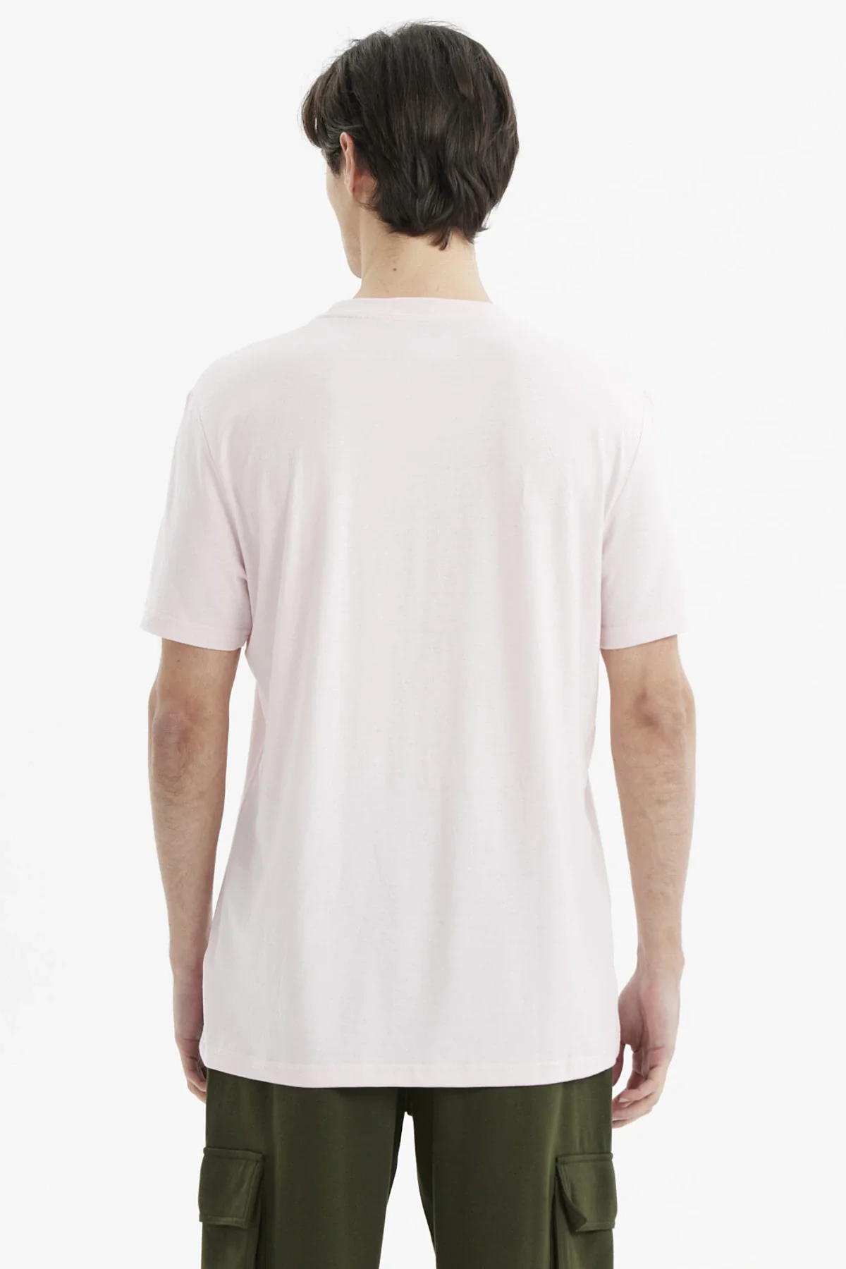 Polera Hombre Regular Fit Básica Rosado Claro - Image 3