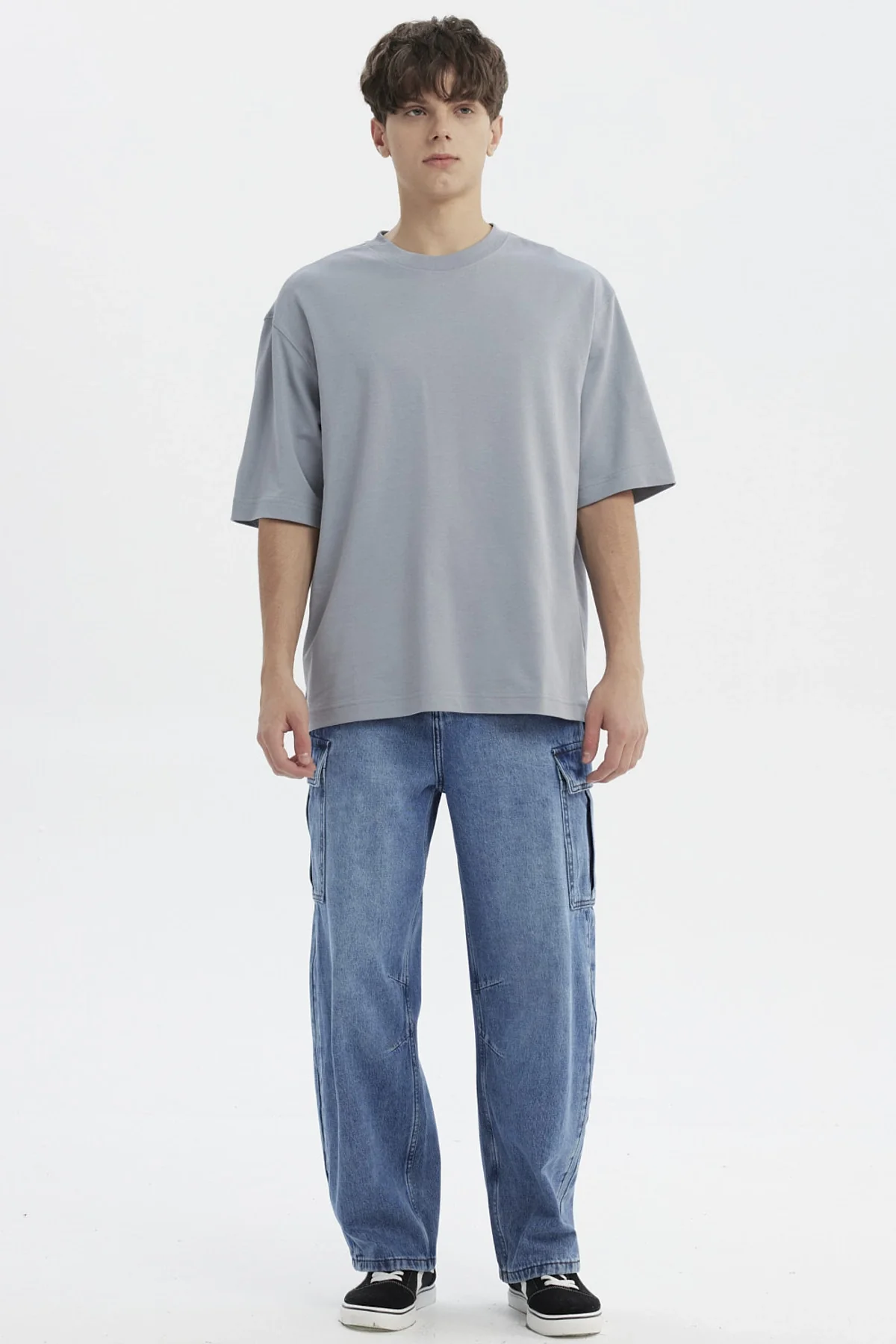 Polera Hombre Overside Fit Celeste - Image 4