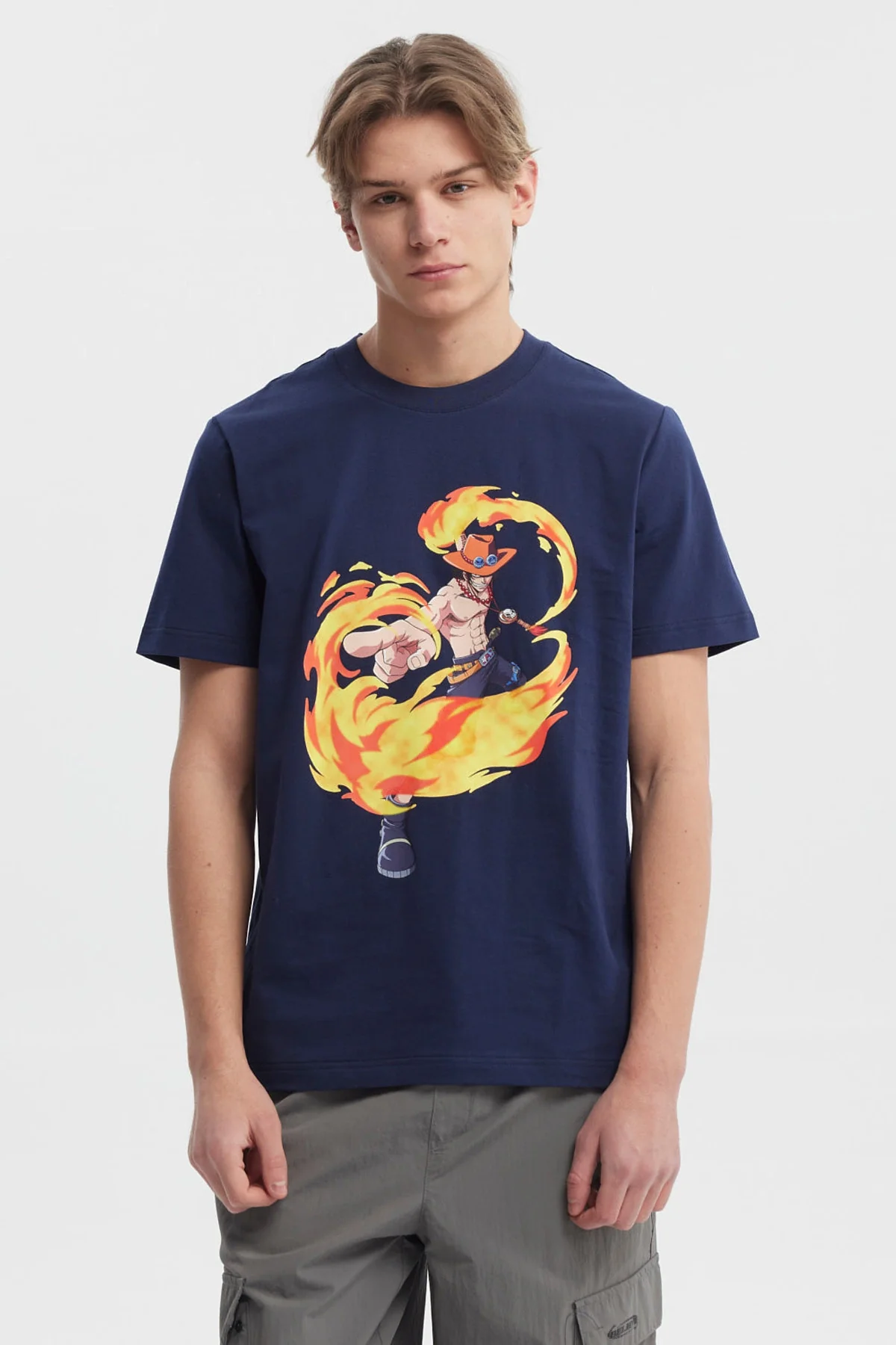 Polera Hombre One Piece Azul Marino