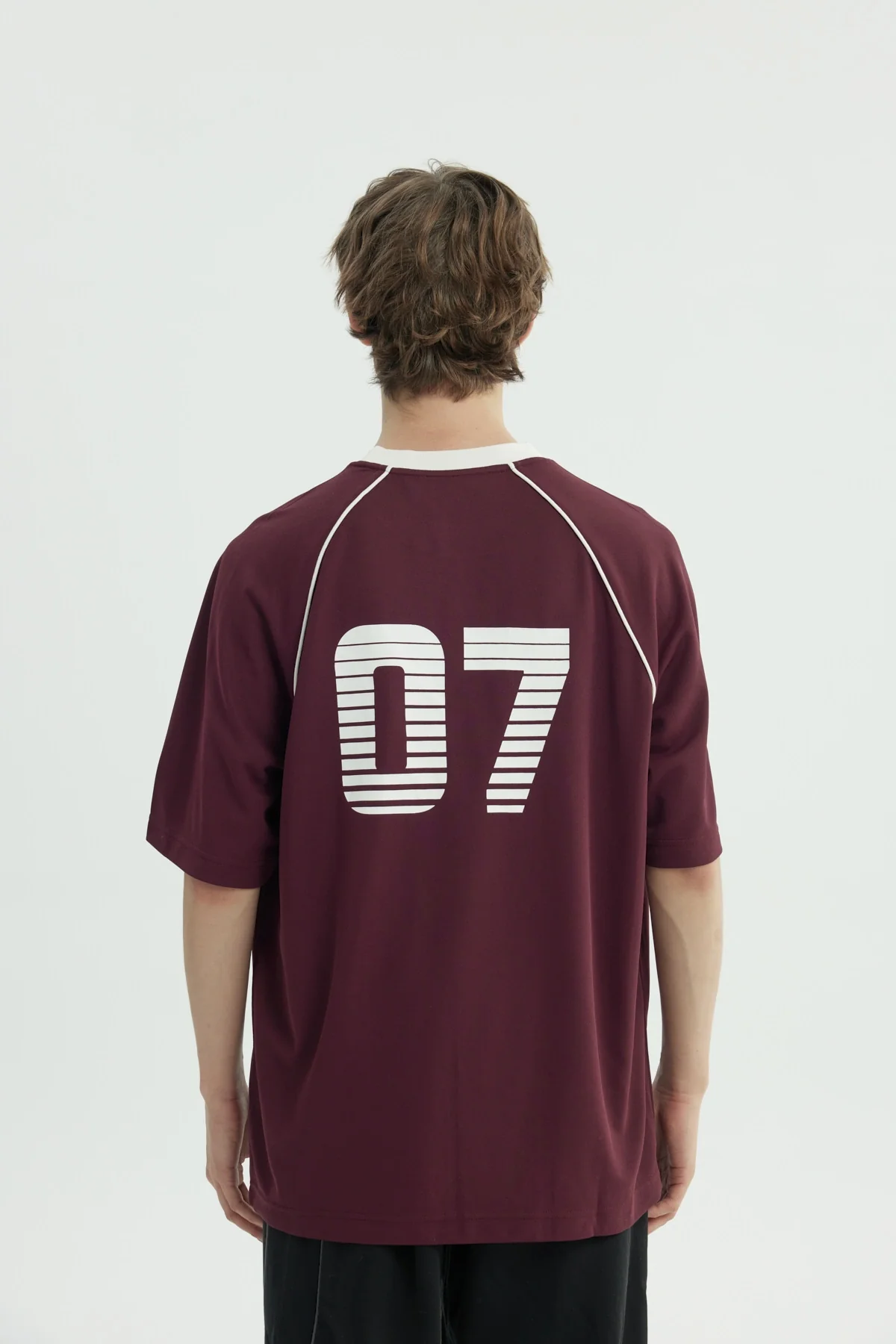 Polera Hombre Oversize Burdeo - Image 3