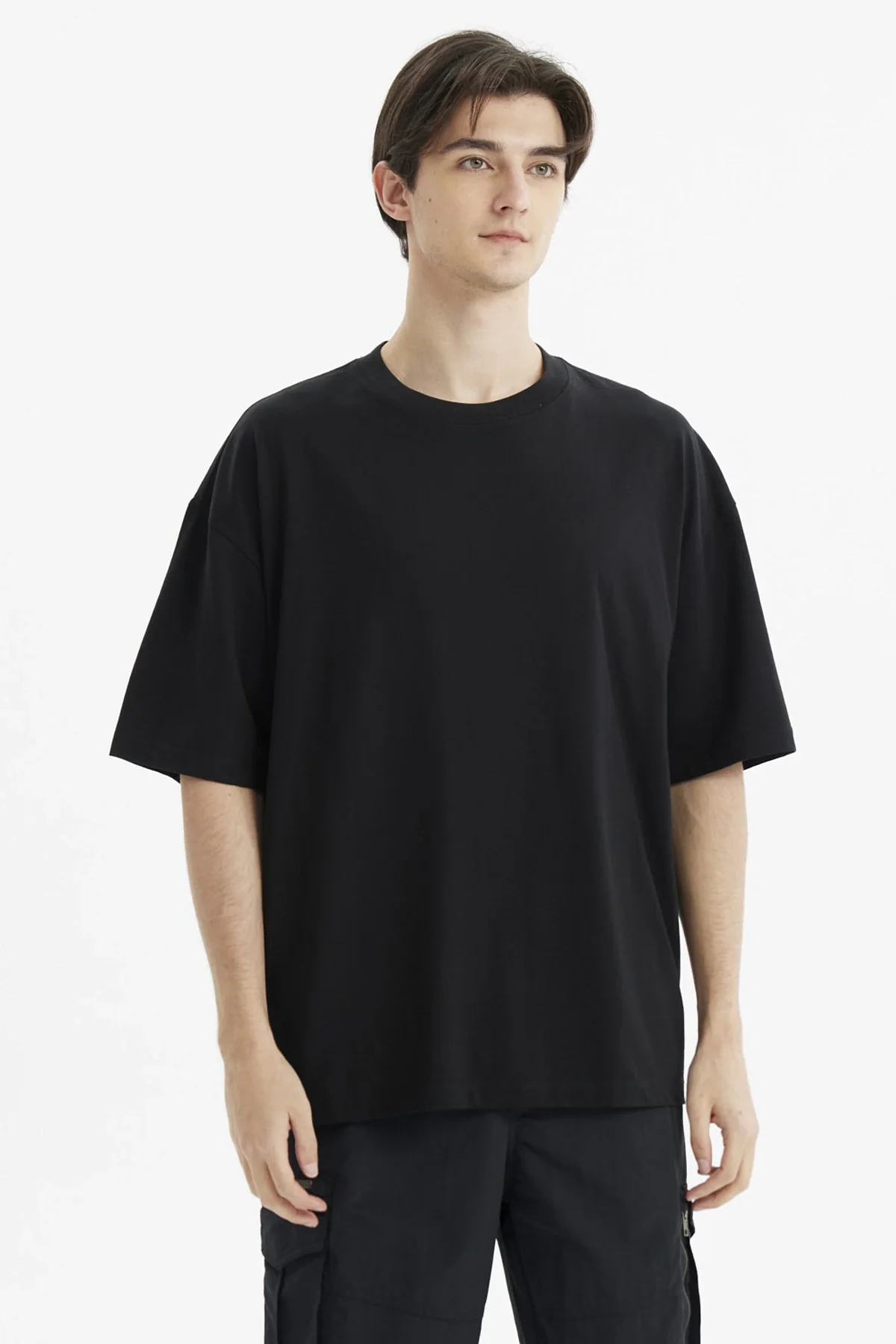 Polera Hombre Oversize Negro