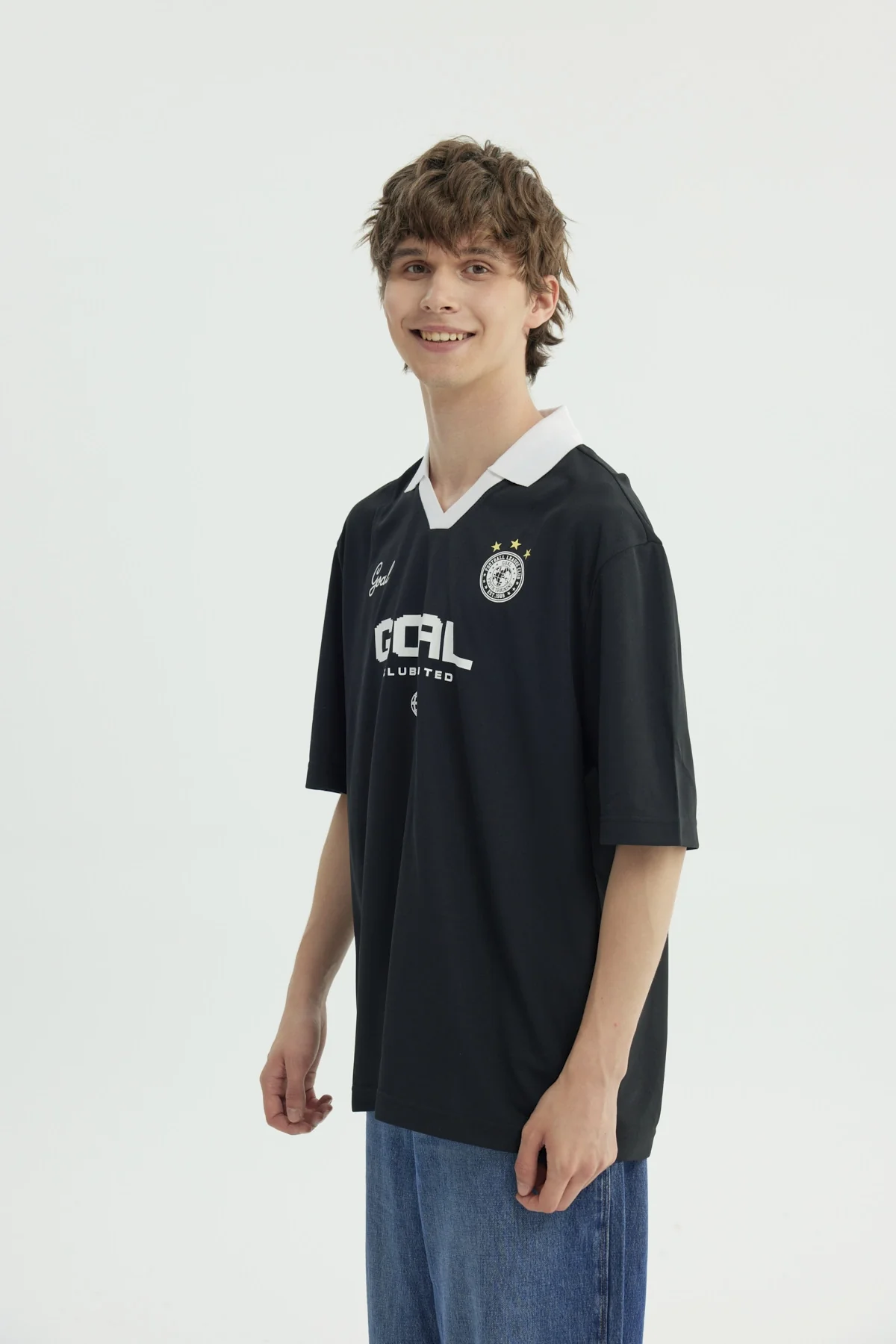 Polera Hombre Oversize Negro - Image 2
