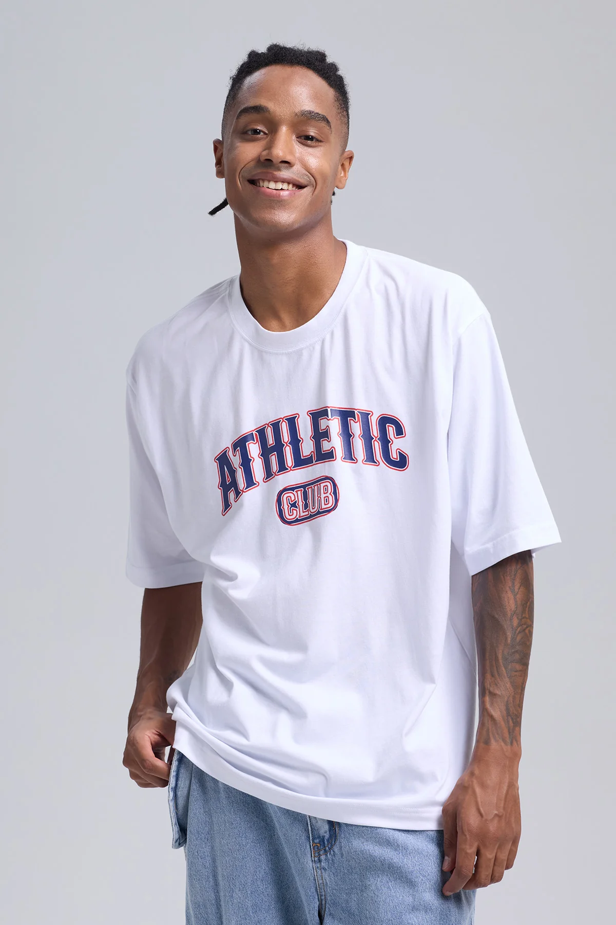 Polera Hombre Print Blanco