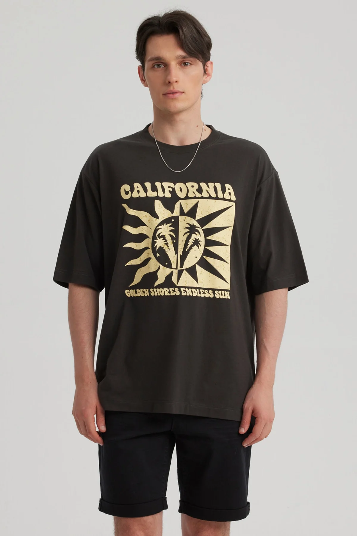 Polera Hombre Print Oversize Marengo