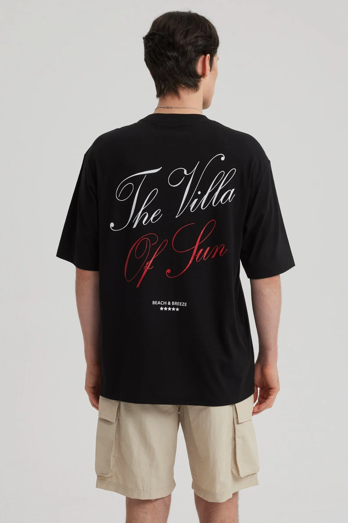 Polera Hombre Print Oversize Negro - Image 3