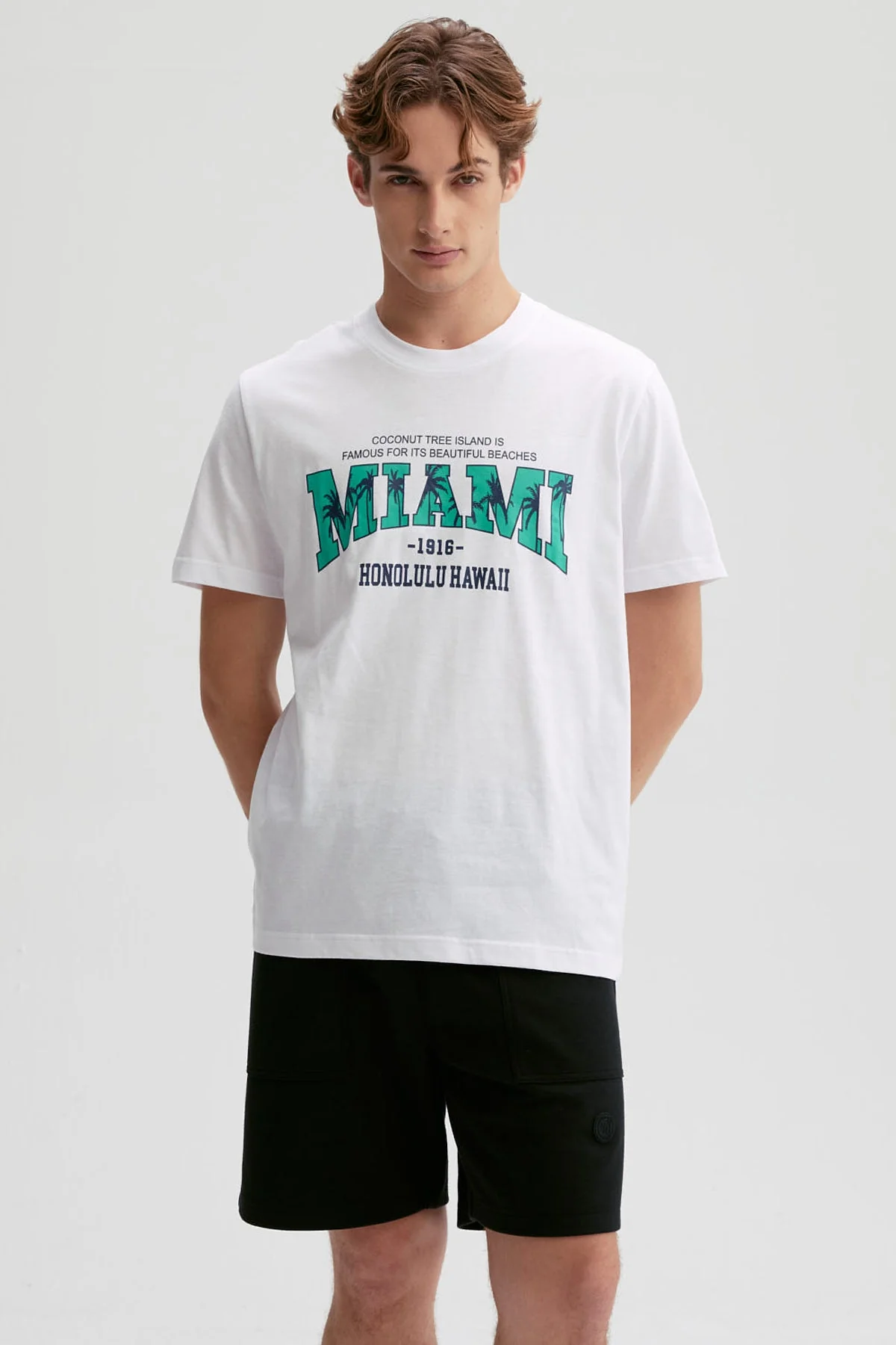 Polera Hombre Print Posicional Blanco