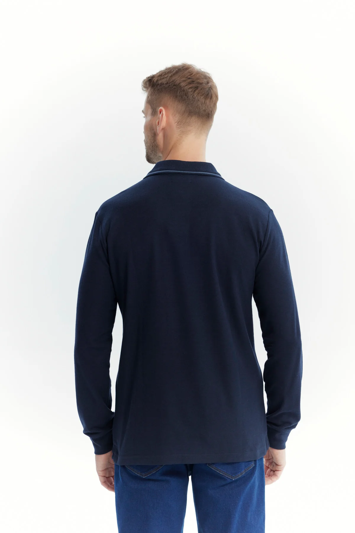 Polera Hombre Regular Azul Marino - Image 3