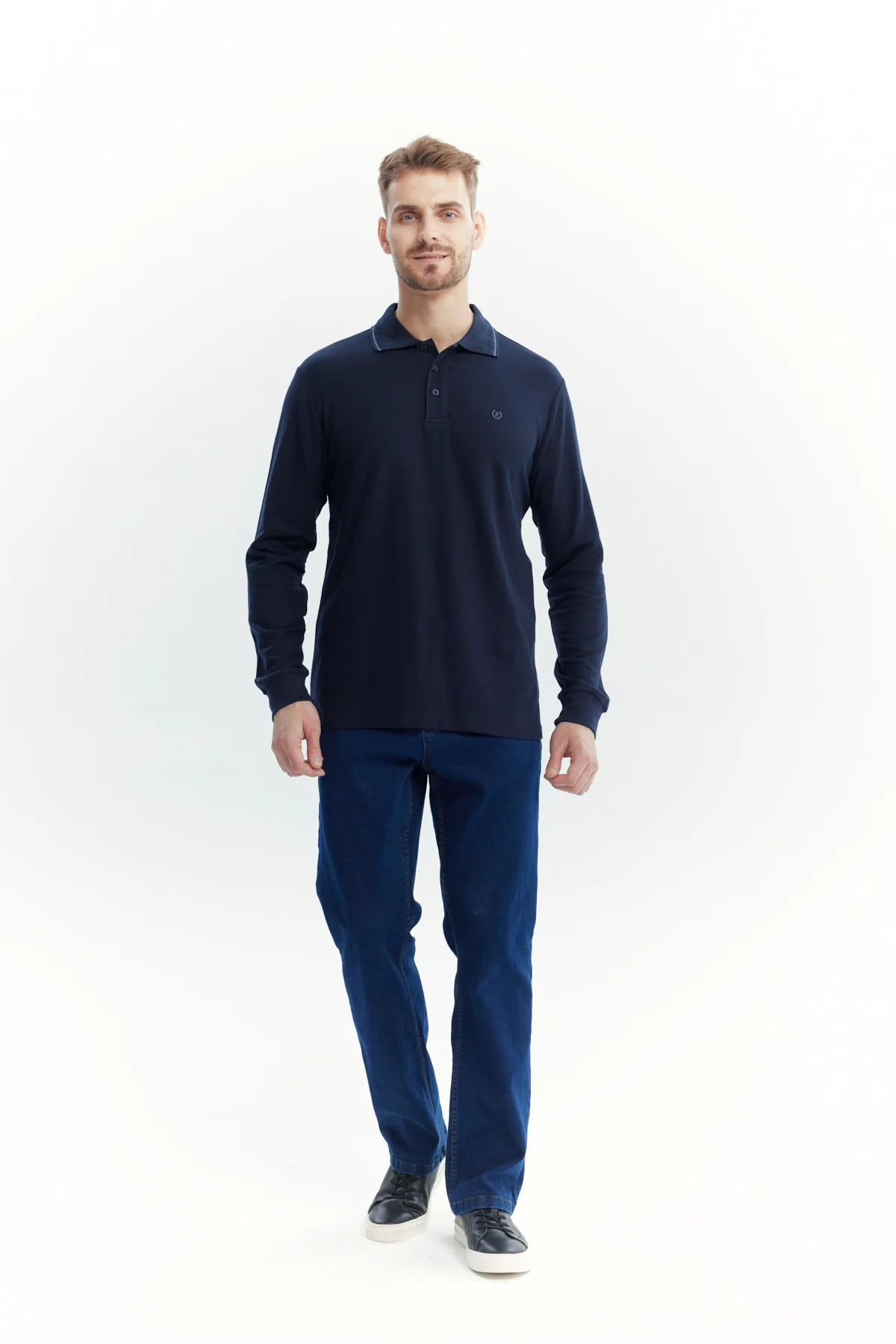 Polera Hombre Regular Azul Marino - Image 4