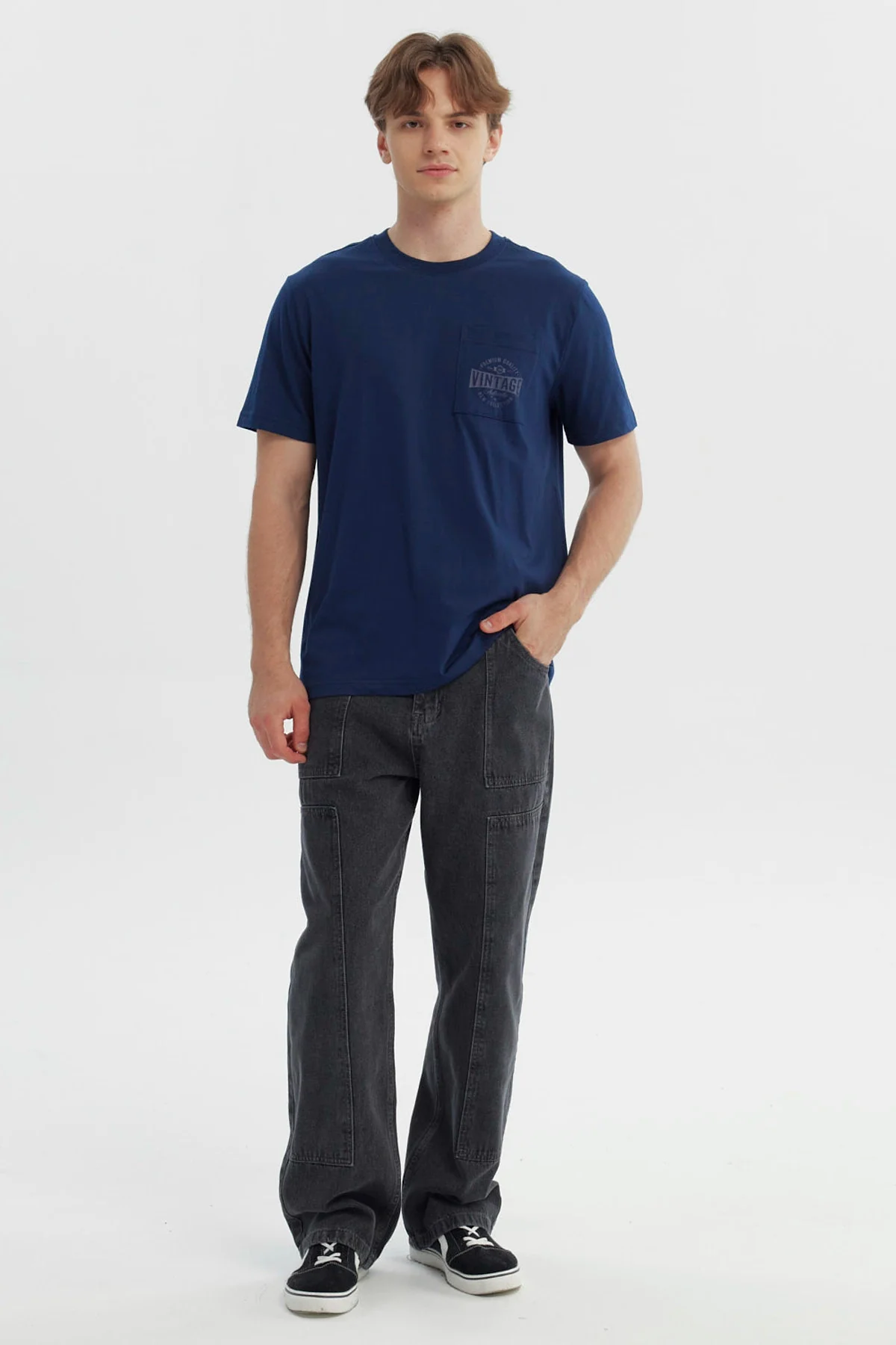 Polera Hombre Regular Azul Marino - Image 4