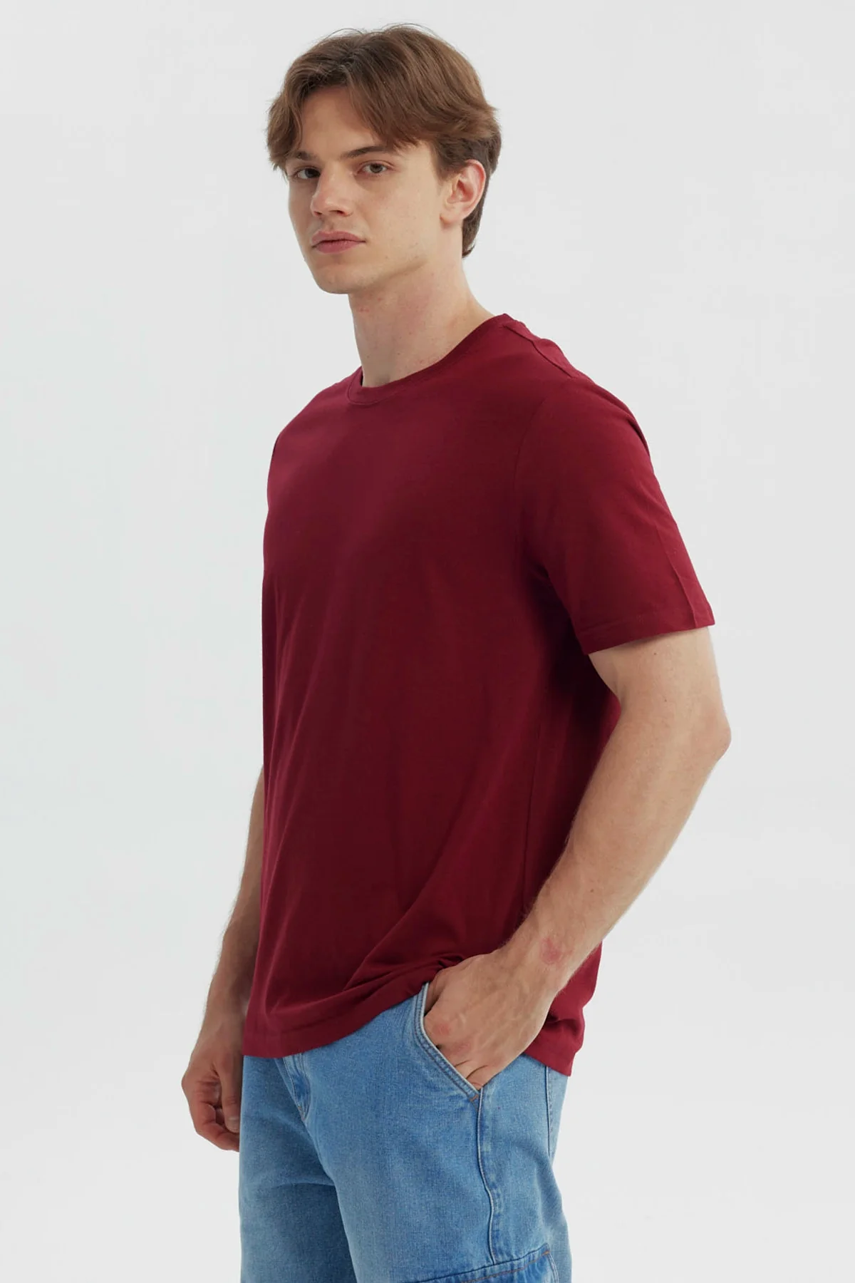 Polera Hombre Regular Burdeo - Image 2