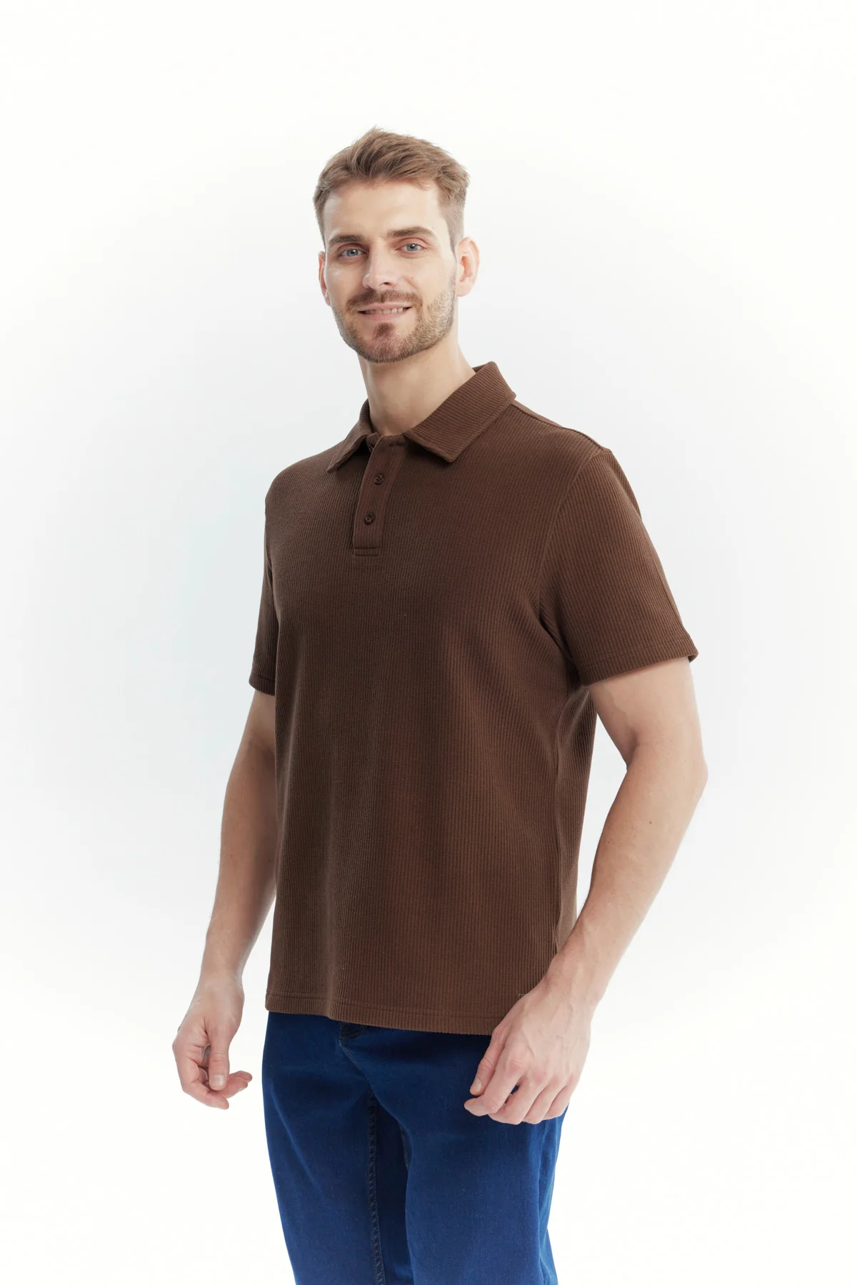 Polera Hombre Regular Café - Image 2