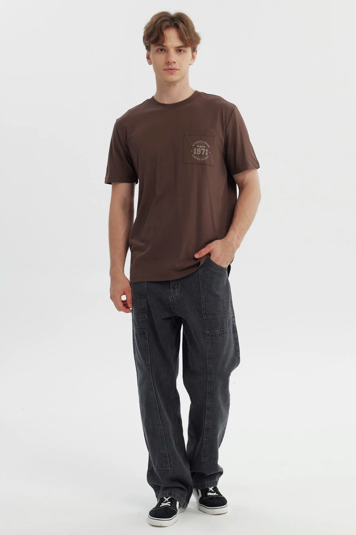 Polera Hombre Regular Chocolate - Image 4