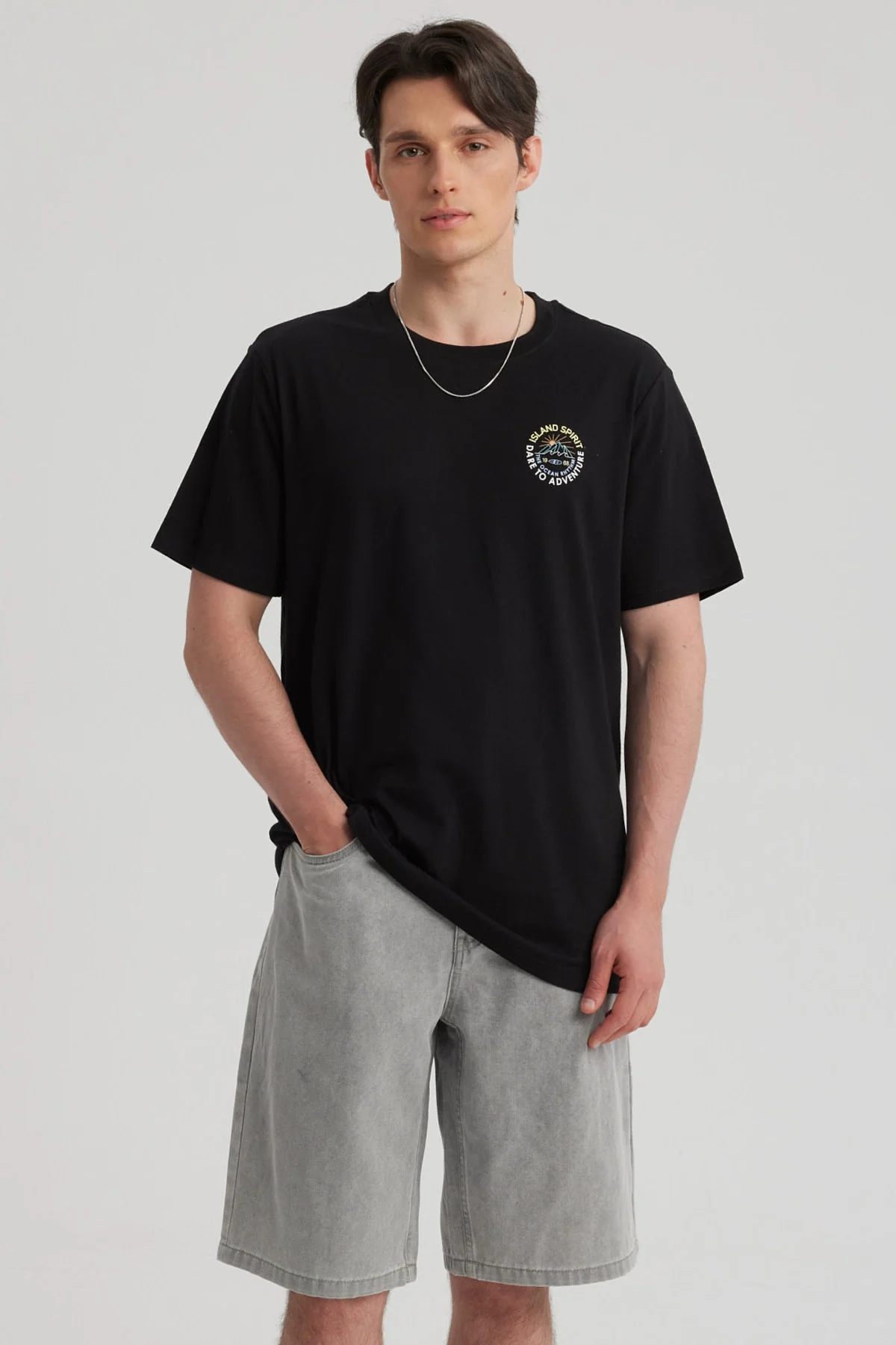 Polera Hombre Regular Fit Negro