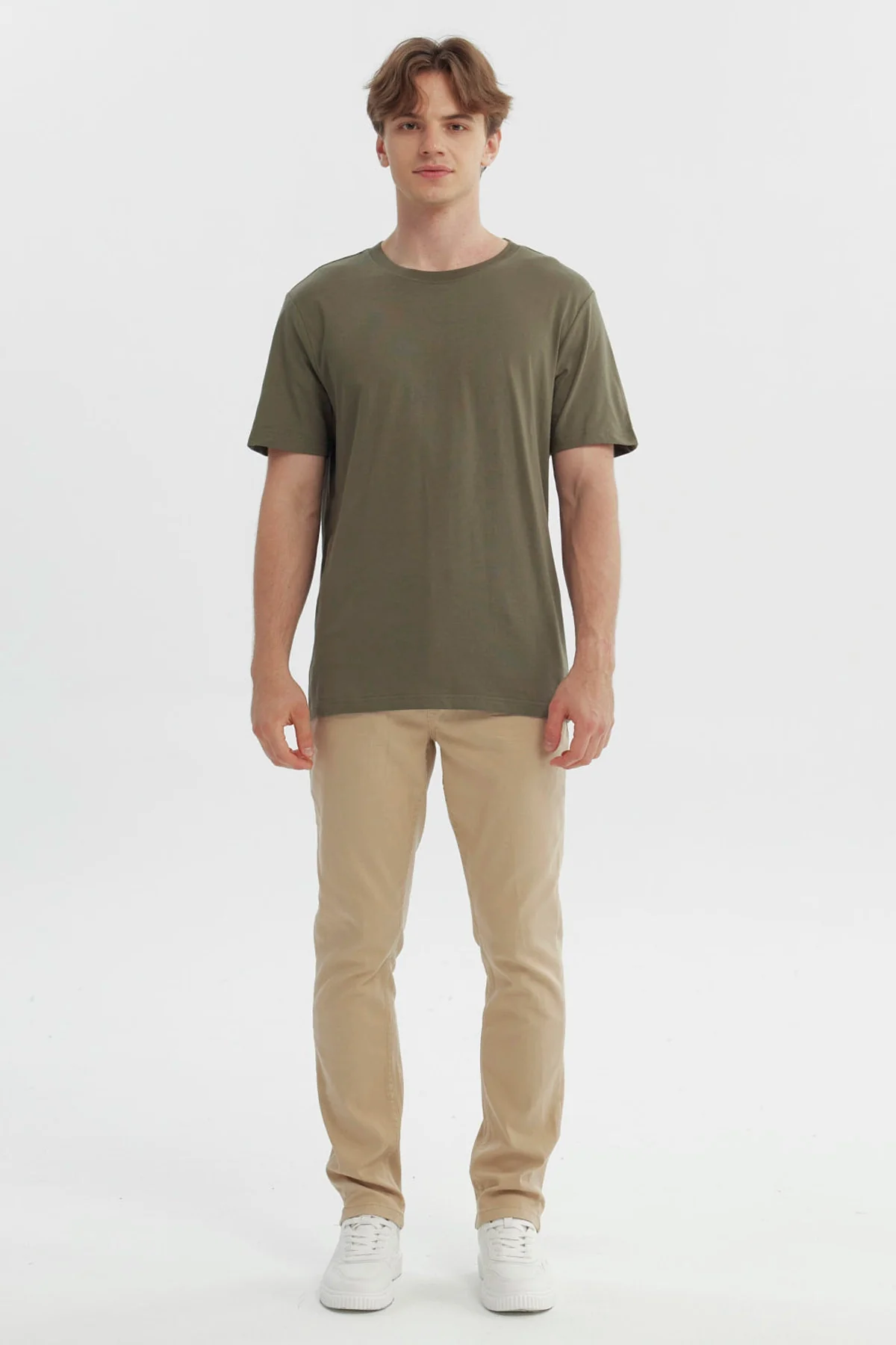 Polera Hombre Regular Verde Militar - Image 4
