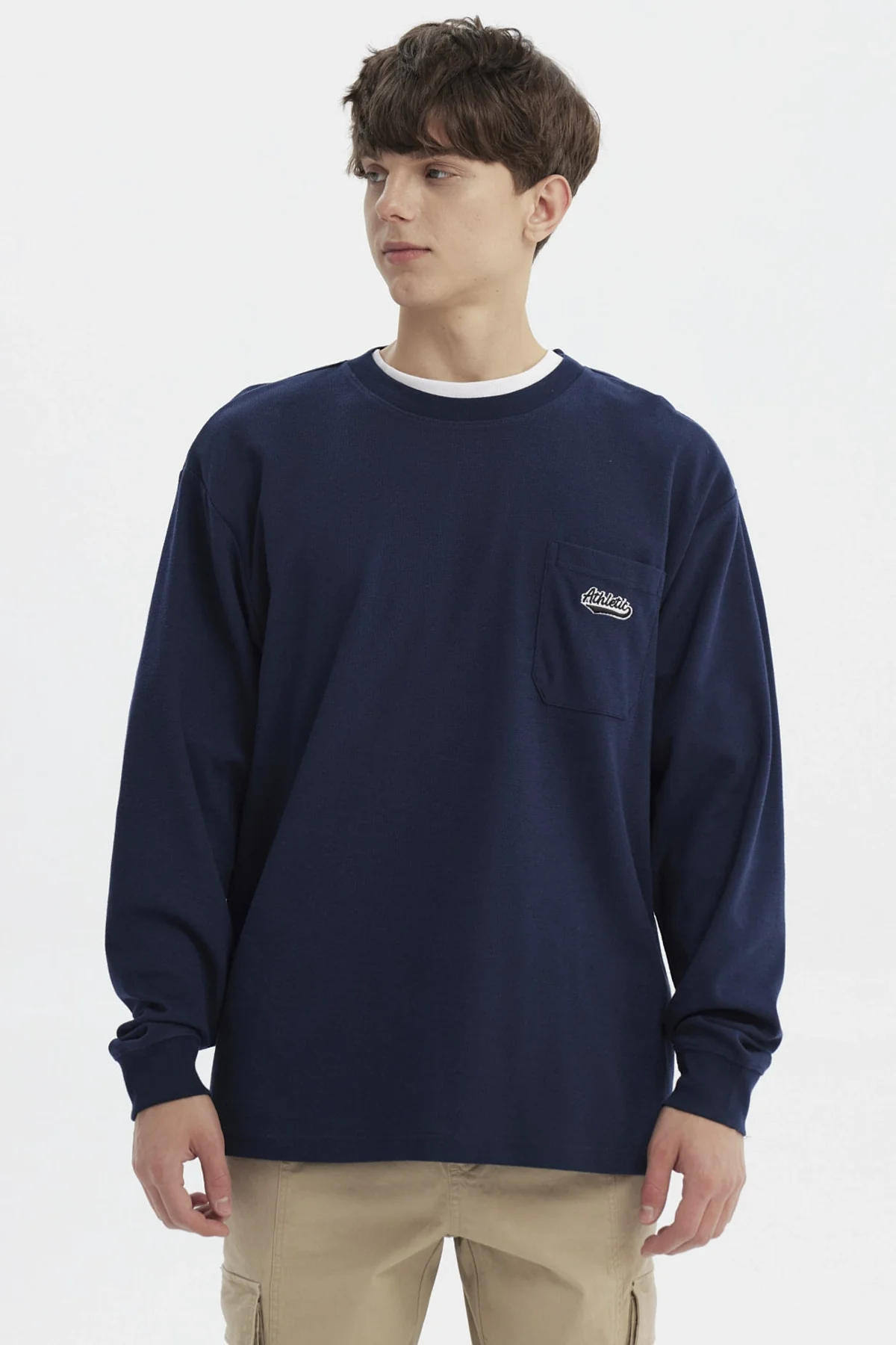 Polera Hombre Slim Azul