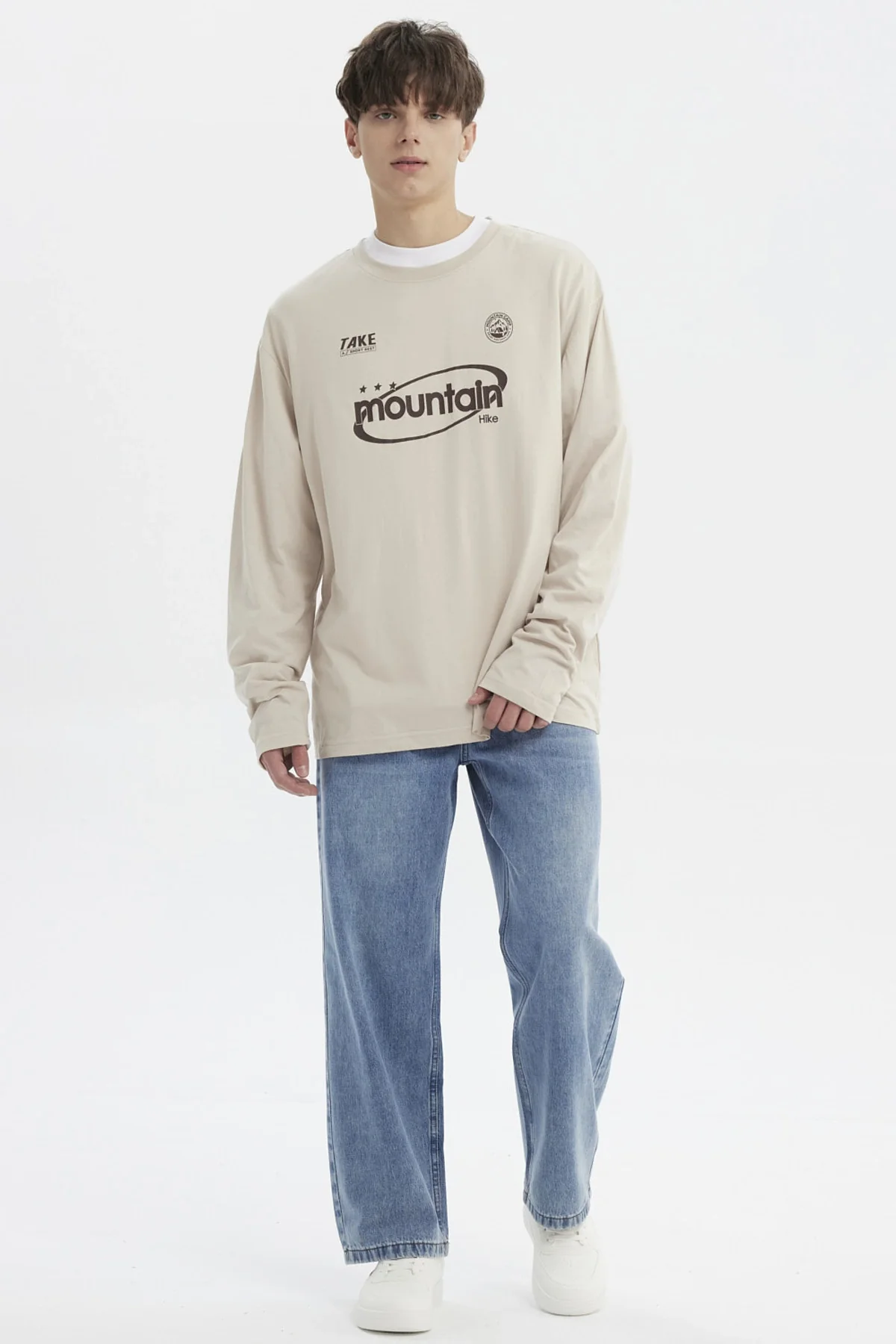 Polera Hombre Slim Beige - Image 4