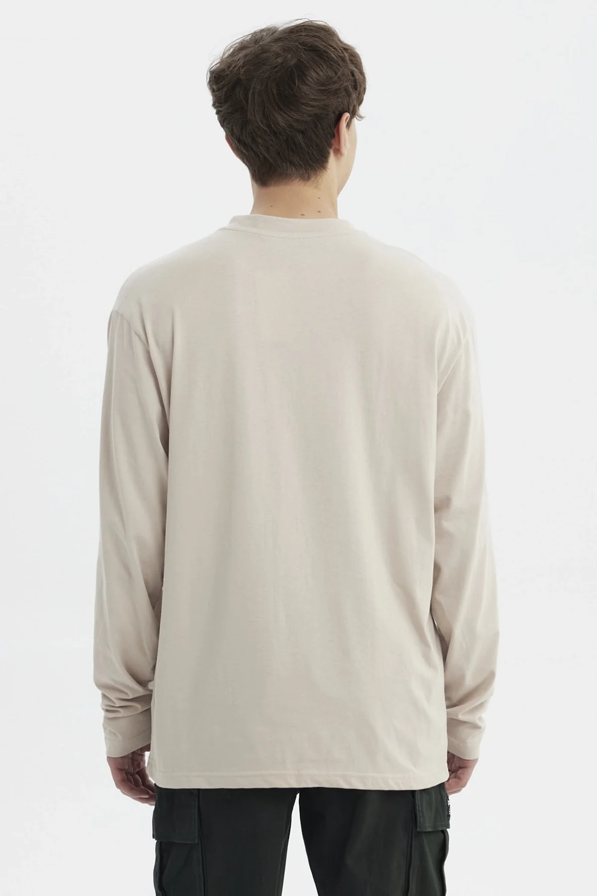 Polera Hombre Slim Beige Oscuro - Image 3