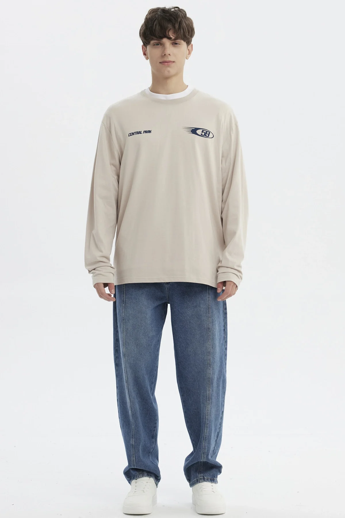 Polera Hombre Slim Beige Oscuro - Image 4