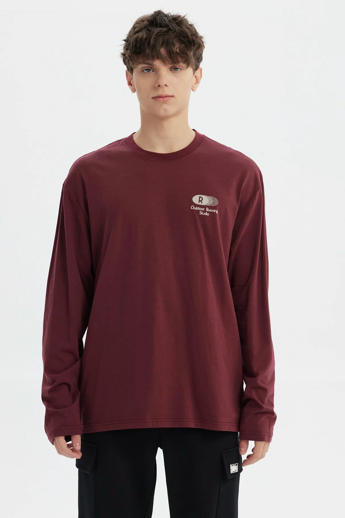 Polera Hombre Slim Burdeo
