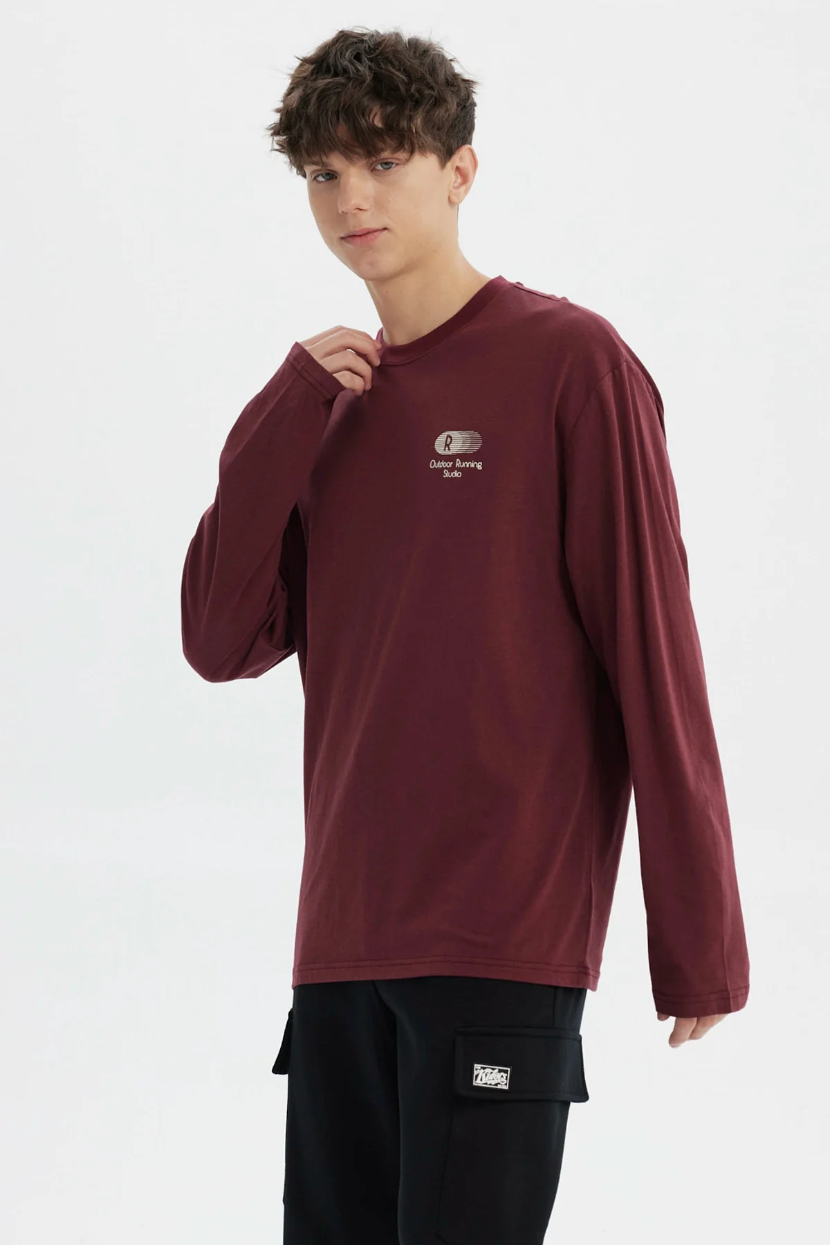 Polera Hombre Slim Burdeo - Image 3