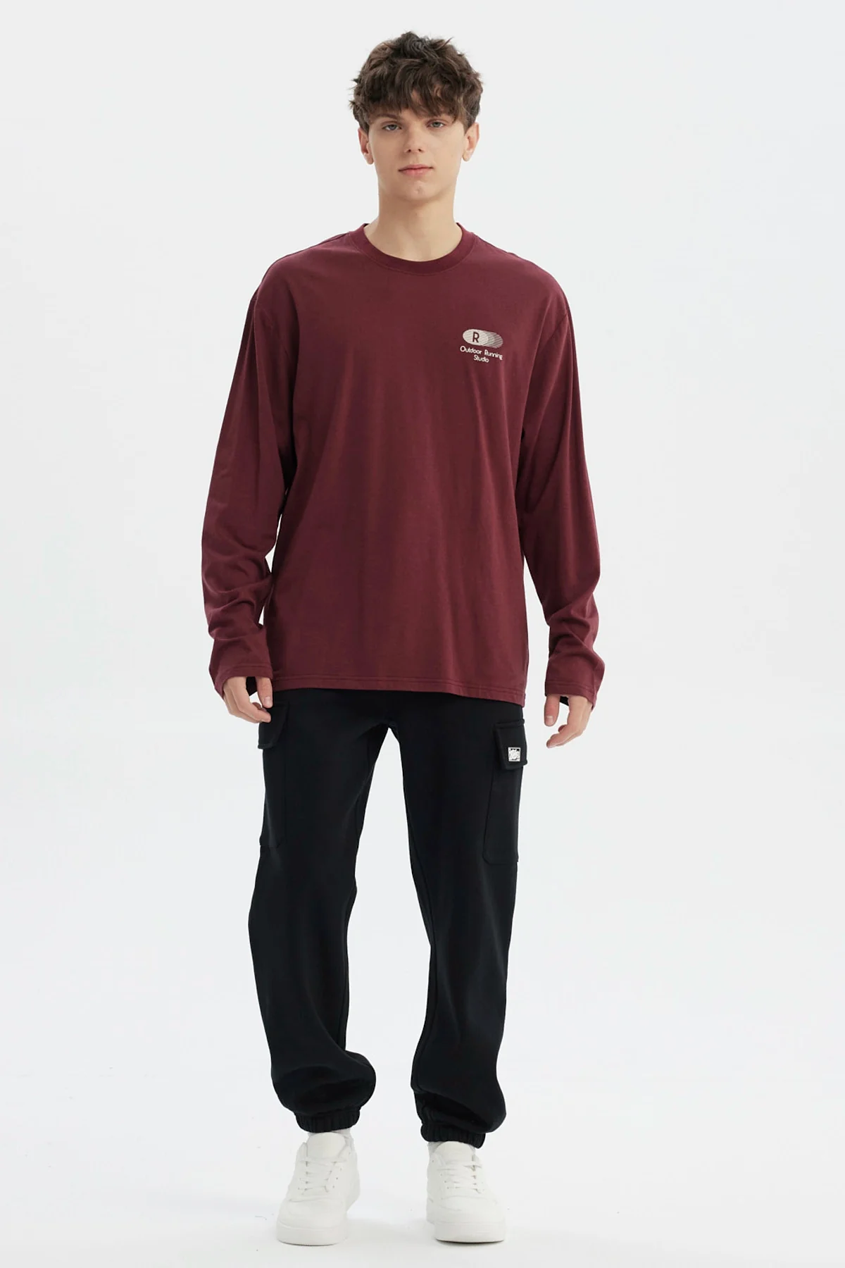 Polera Hombre Slim Burdeo - Image 4