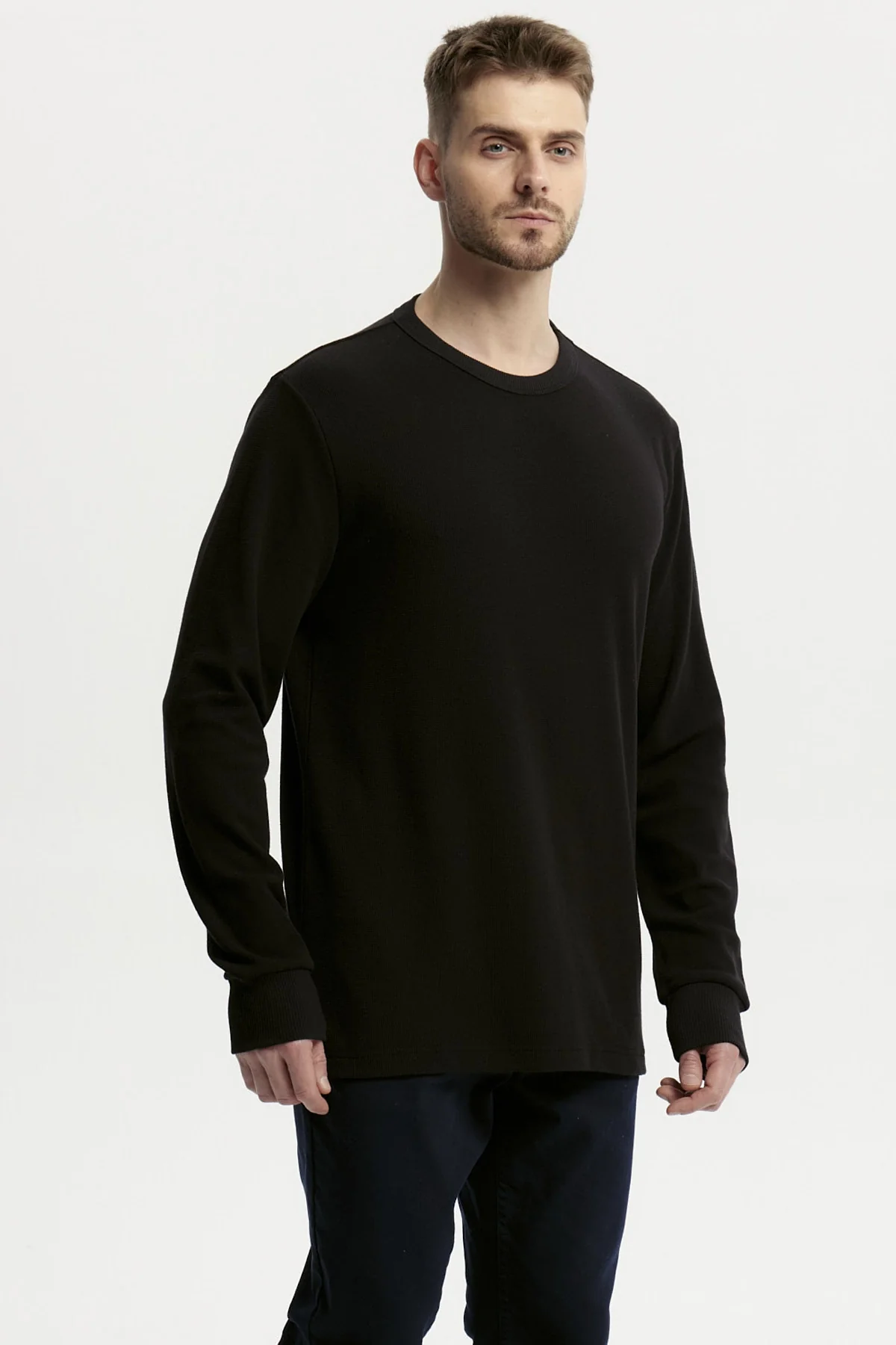 Polera Hombre Slim Negro - Image 2