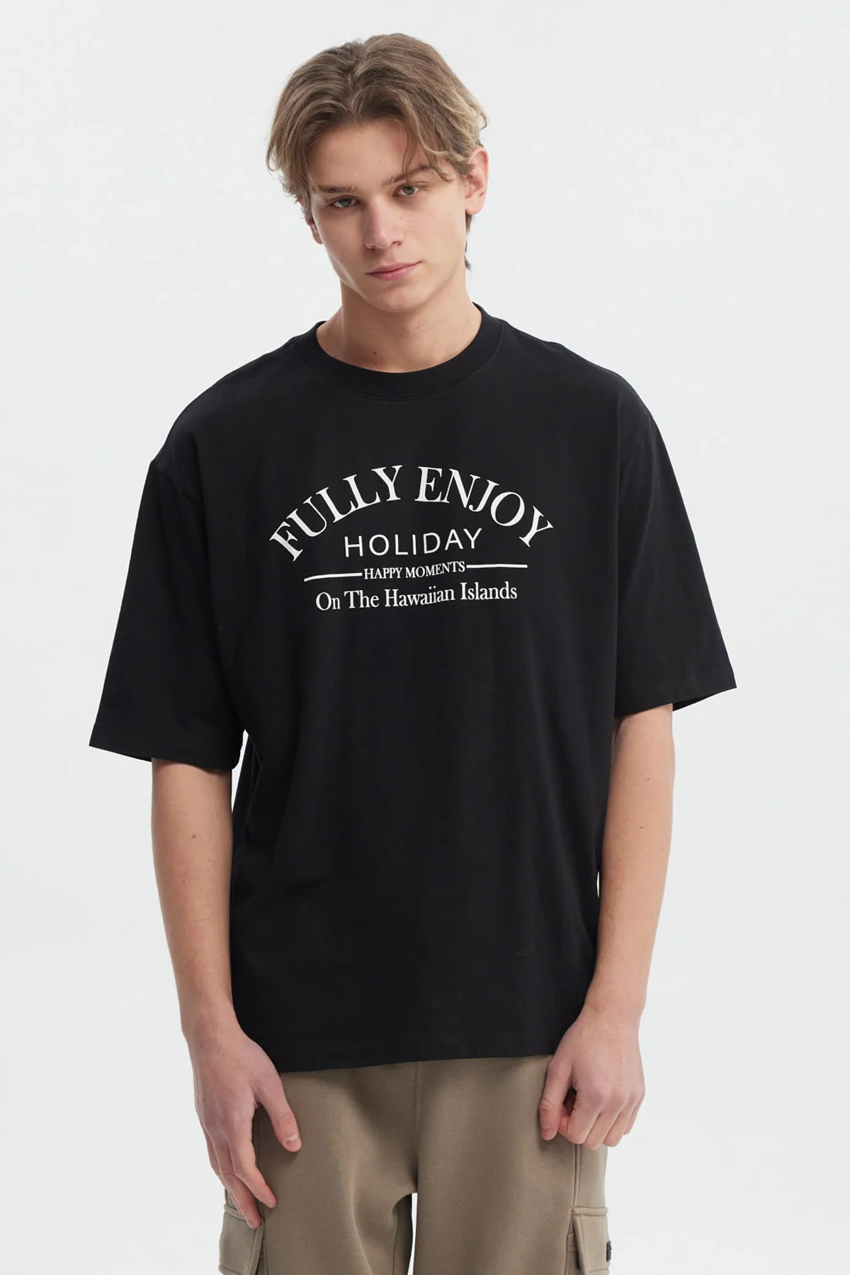 Polera Hombre Slim Negro