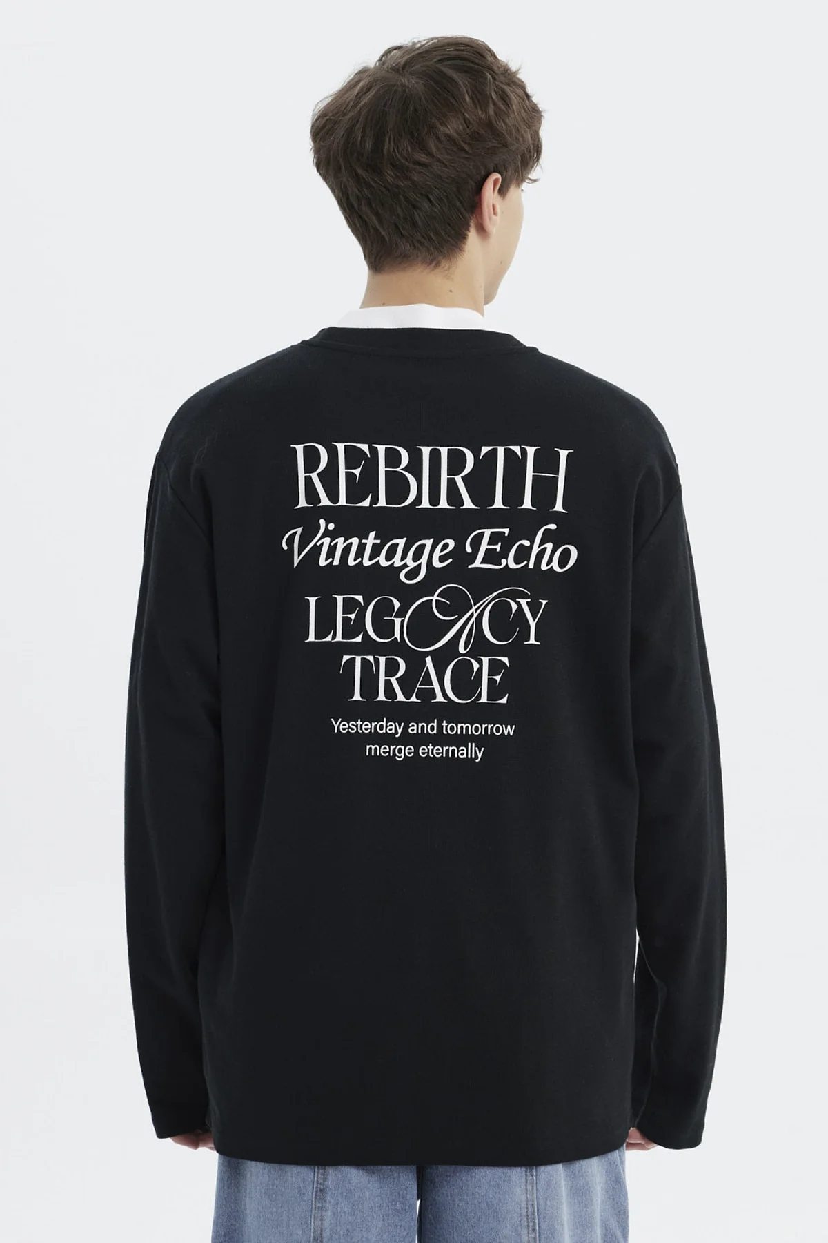 Polera Hombre Slim Negro - Image 3