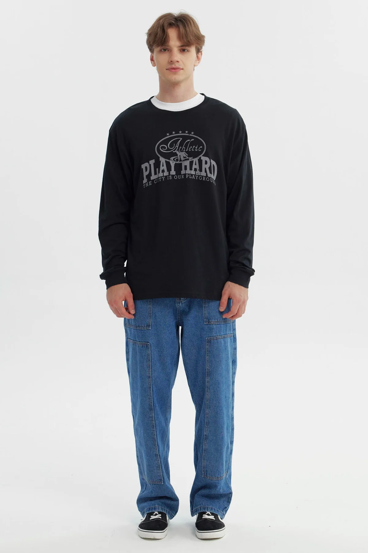 Polera Hombre Slim Negro - Image 4
