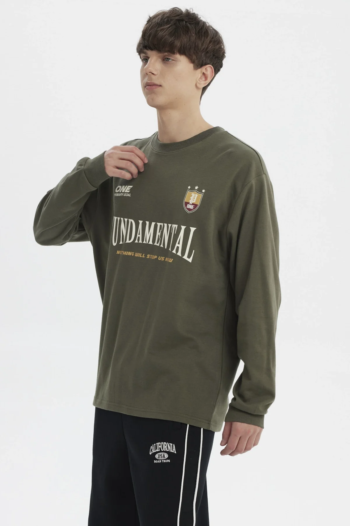 Polera Hombre Slim Verde Militar - Image 2
