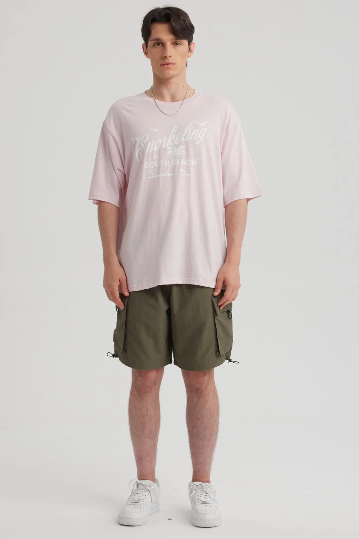Polera Hombre Texto Frontal Rosa - Image 4