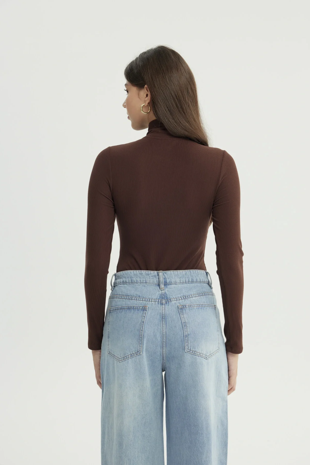 Polera Mujer Ajustada Café - Image 3