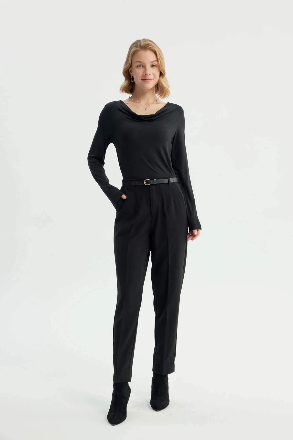 Polera Mujer Ajustada Negro - Image 4