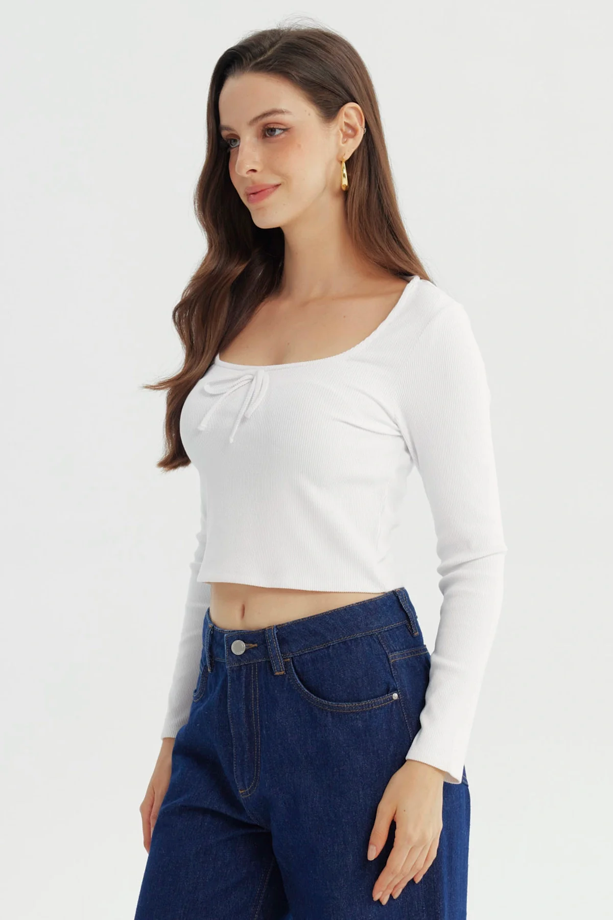 Polera Mujer Ajustado Blanco - Image 2