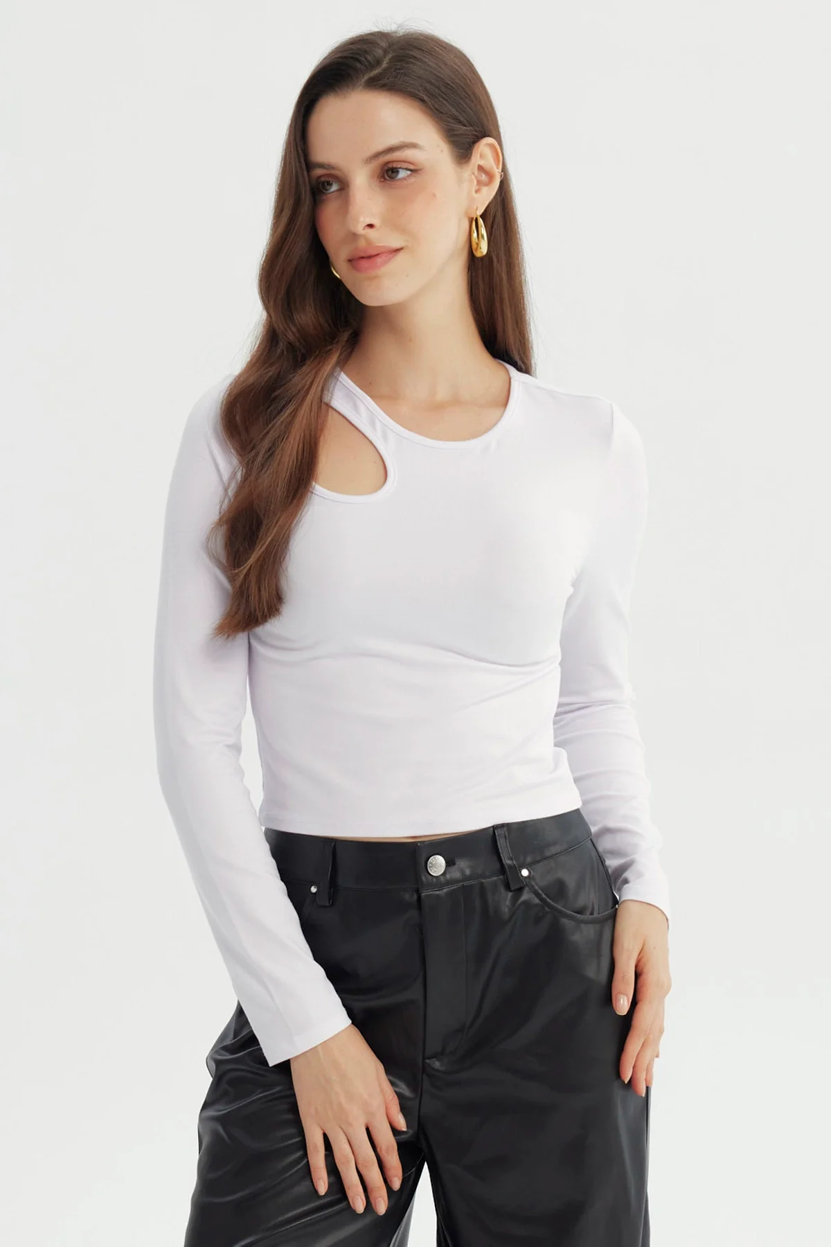 Polera Mujer Ajustado Blanco